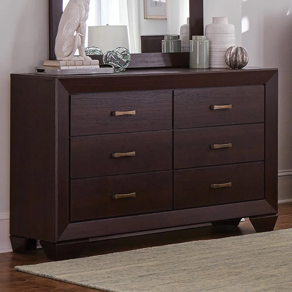 Kauffman Dark Cocoa 6-Drawer Dresser - Image 2