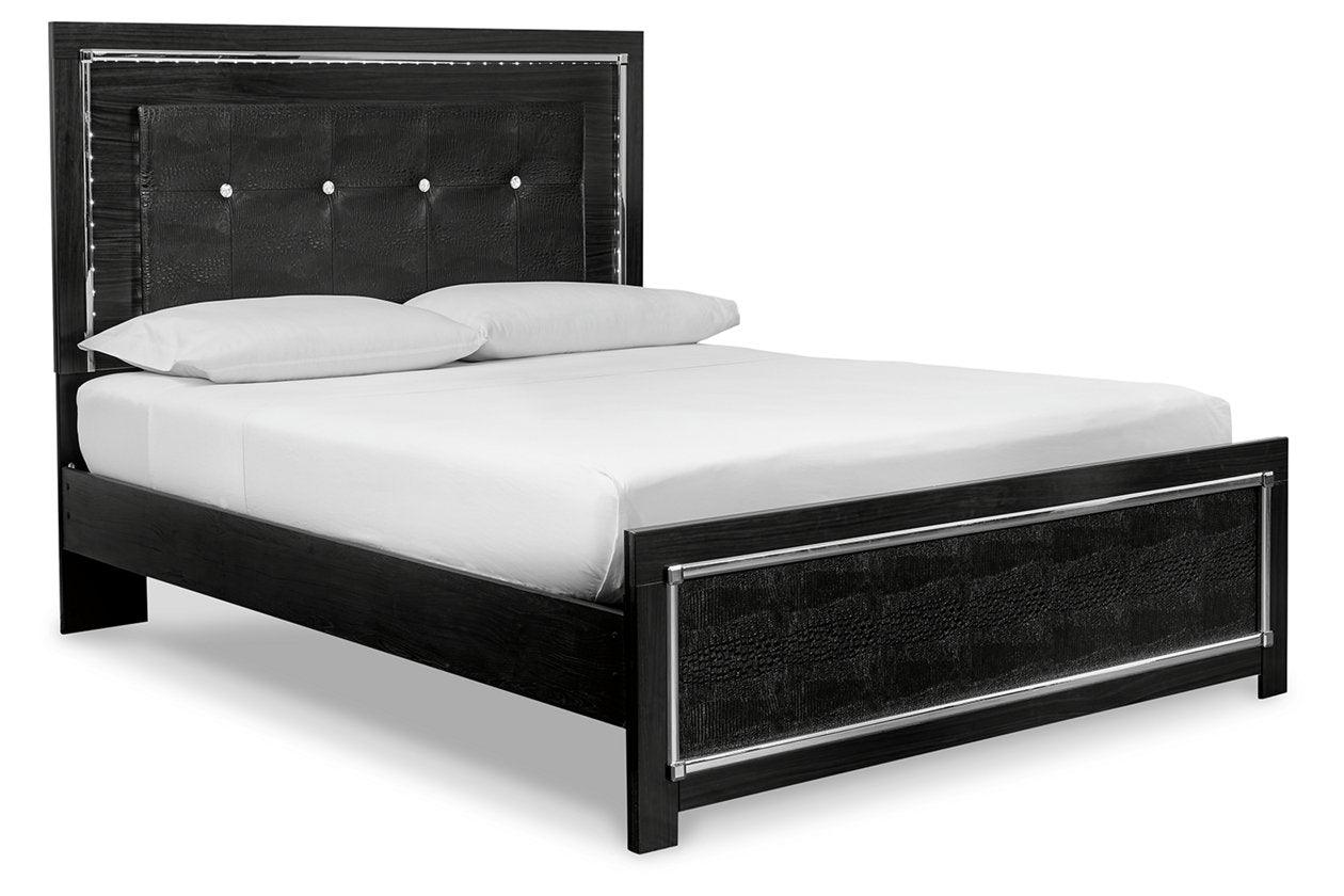 Kaydell Black Queen Upholstered Platform Bed - Image 10