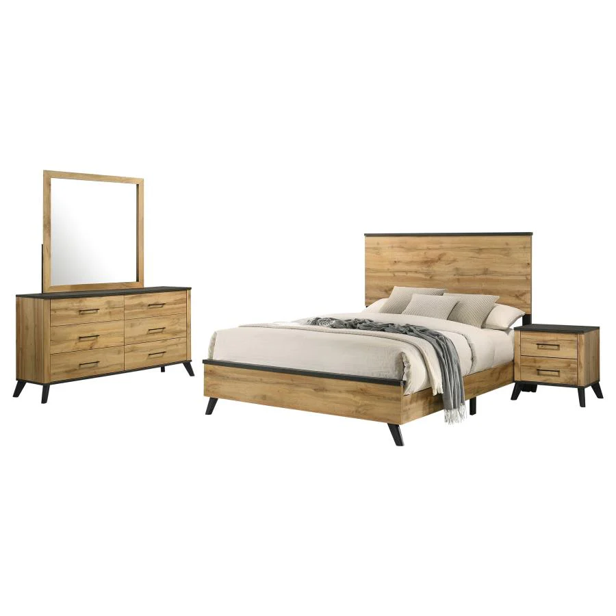 Kaywood Natural Pine 4-Piece Queen Bedroom Set - Image 2