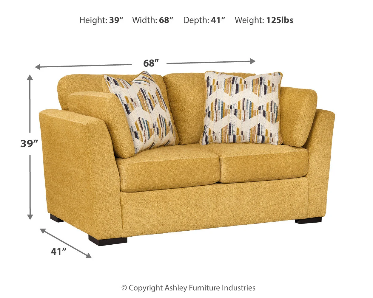 Keerwick Sunflower Sofa, Loveseat, Oversized Chair and Ottoman - Image 22