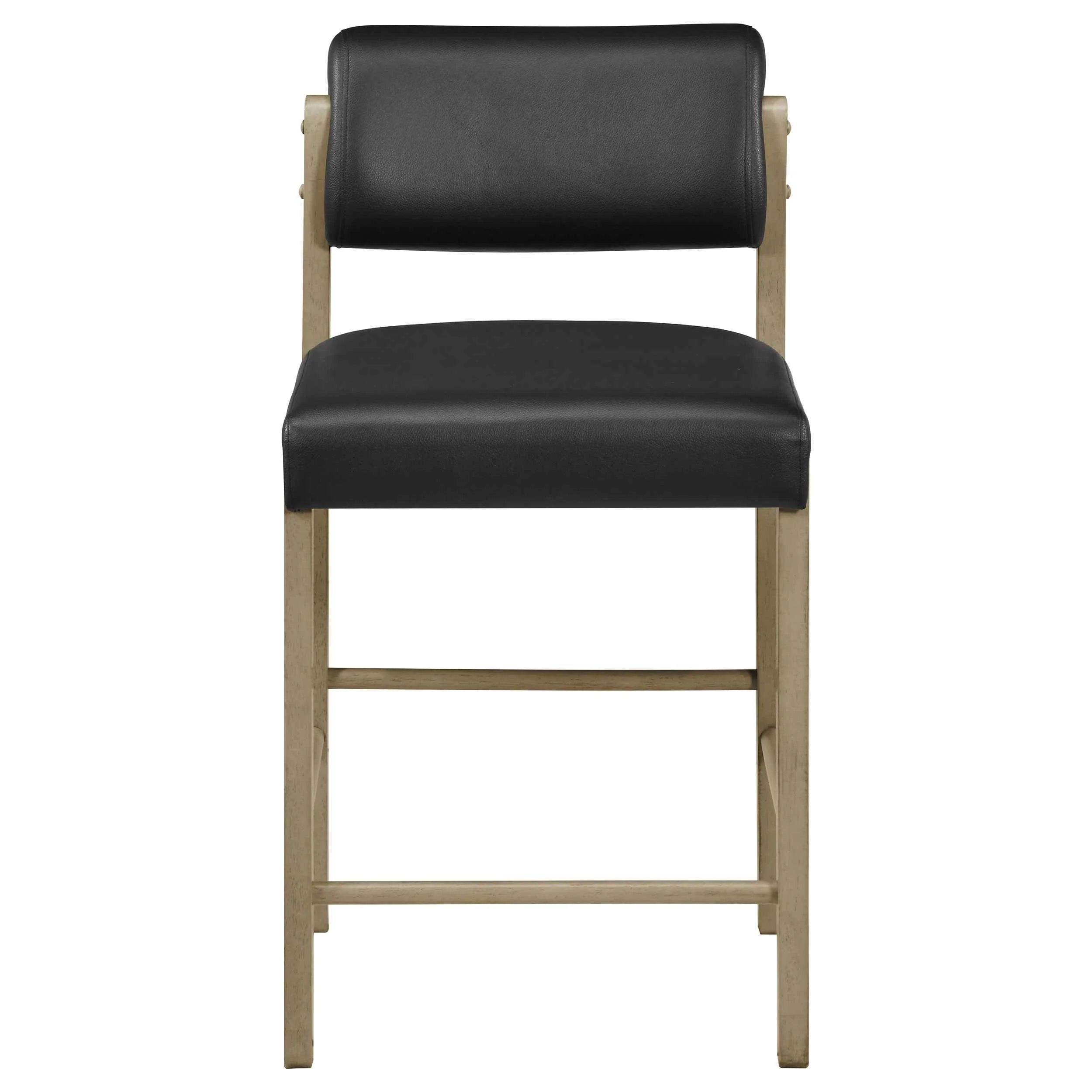 Kehoe Natural Oak/Black Upholstered Counter Height Chair (Set of 2) - Image 3