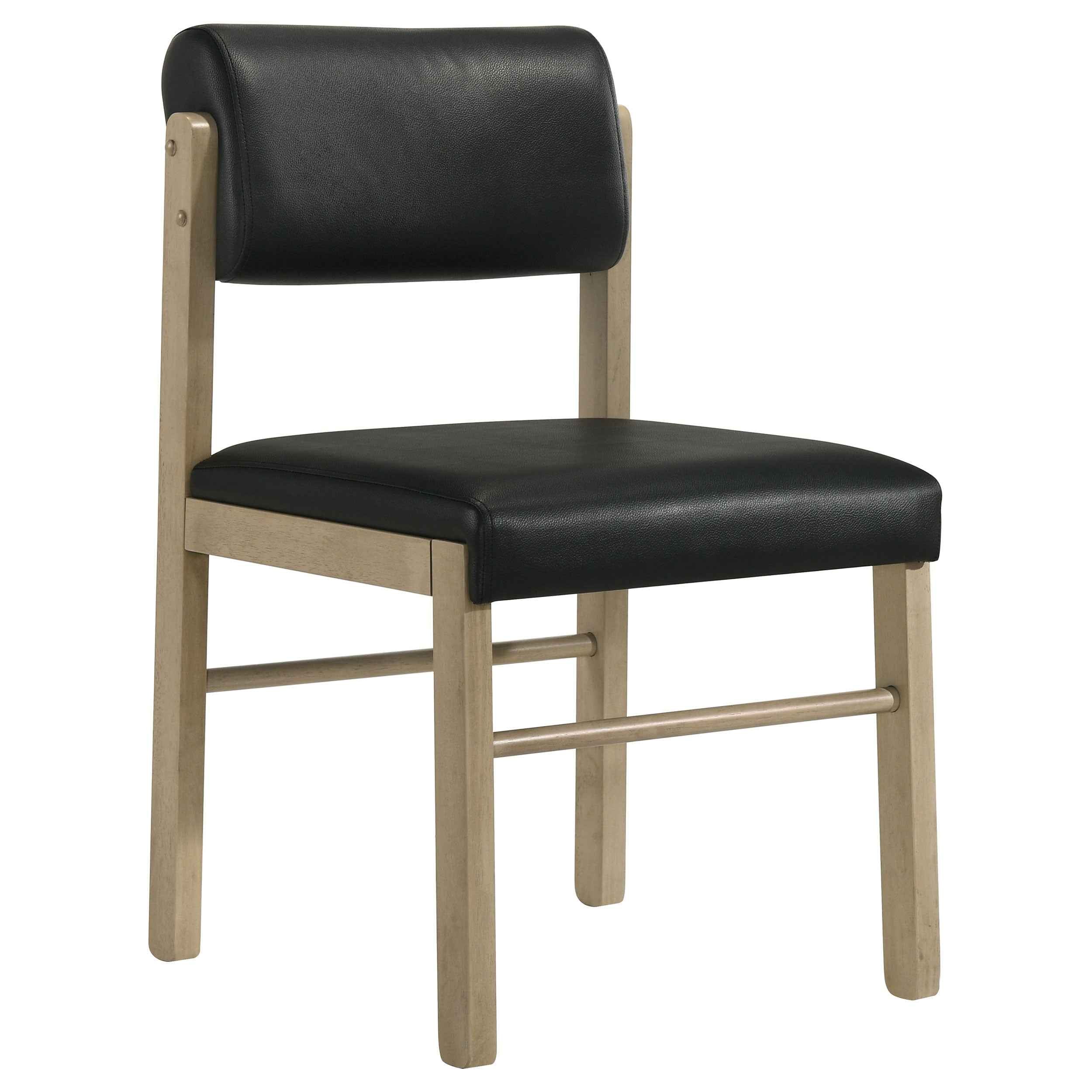 Kehoe Natural Oak/Black Upholstered Dining Side Chair (Set of 2) - Image 3
