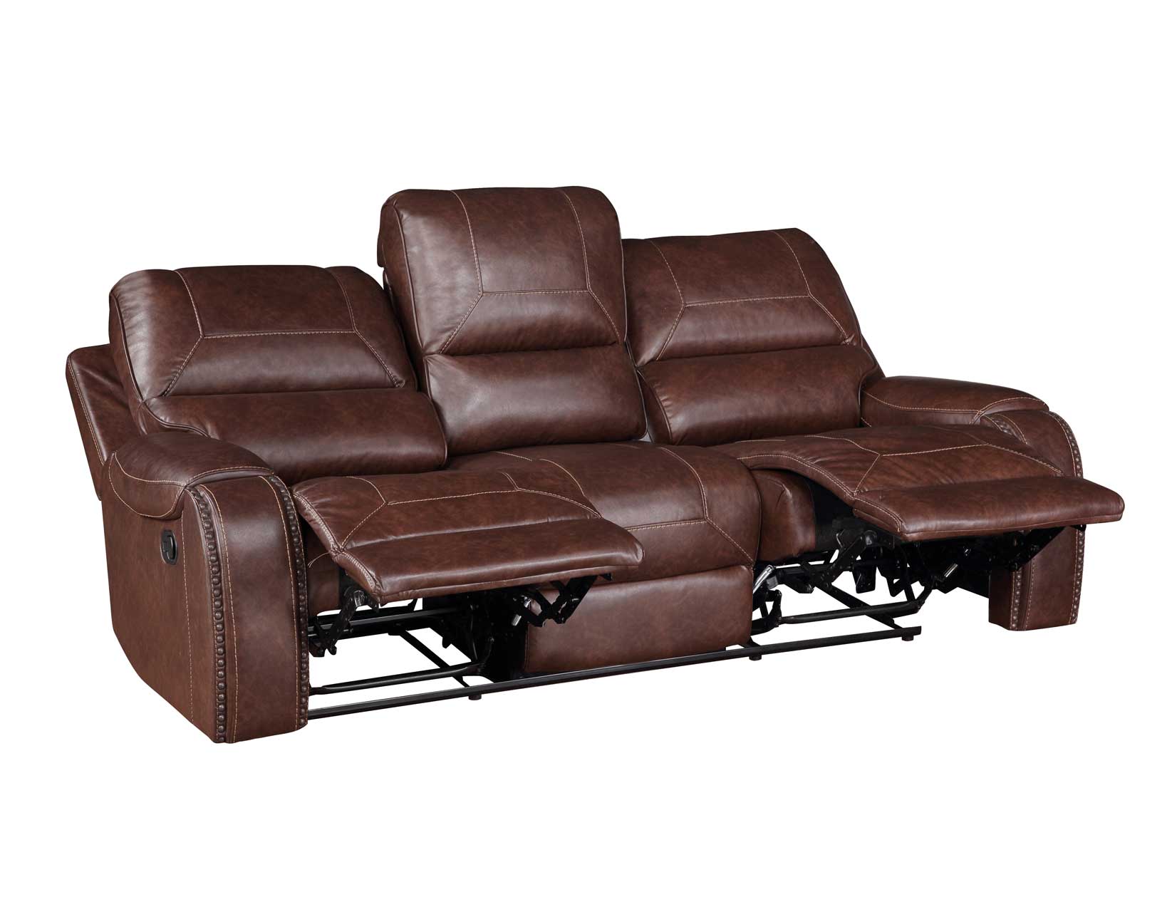 Keily Brown Reclining Sofa with Drop-Down Table - Image 7