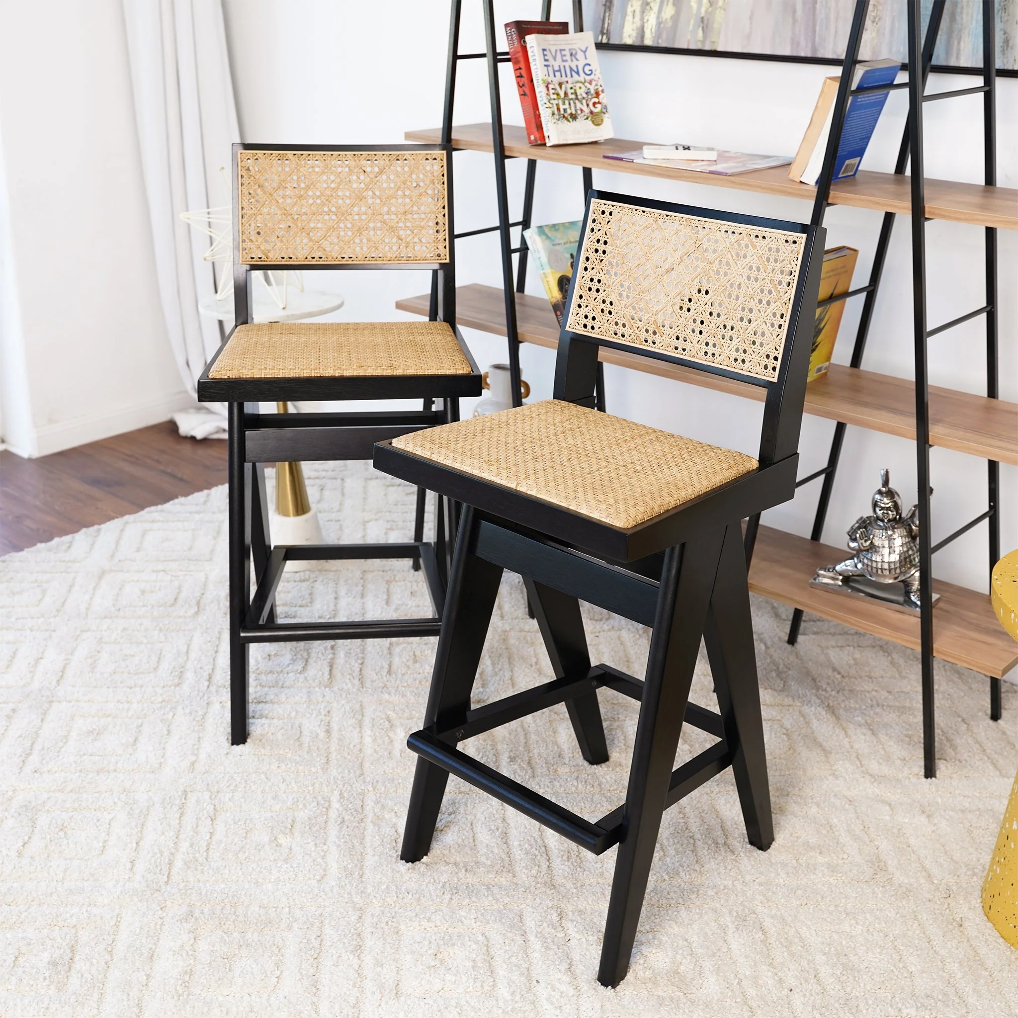 Keira Rattan Bar Stool (Set of 2) - Image 3