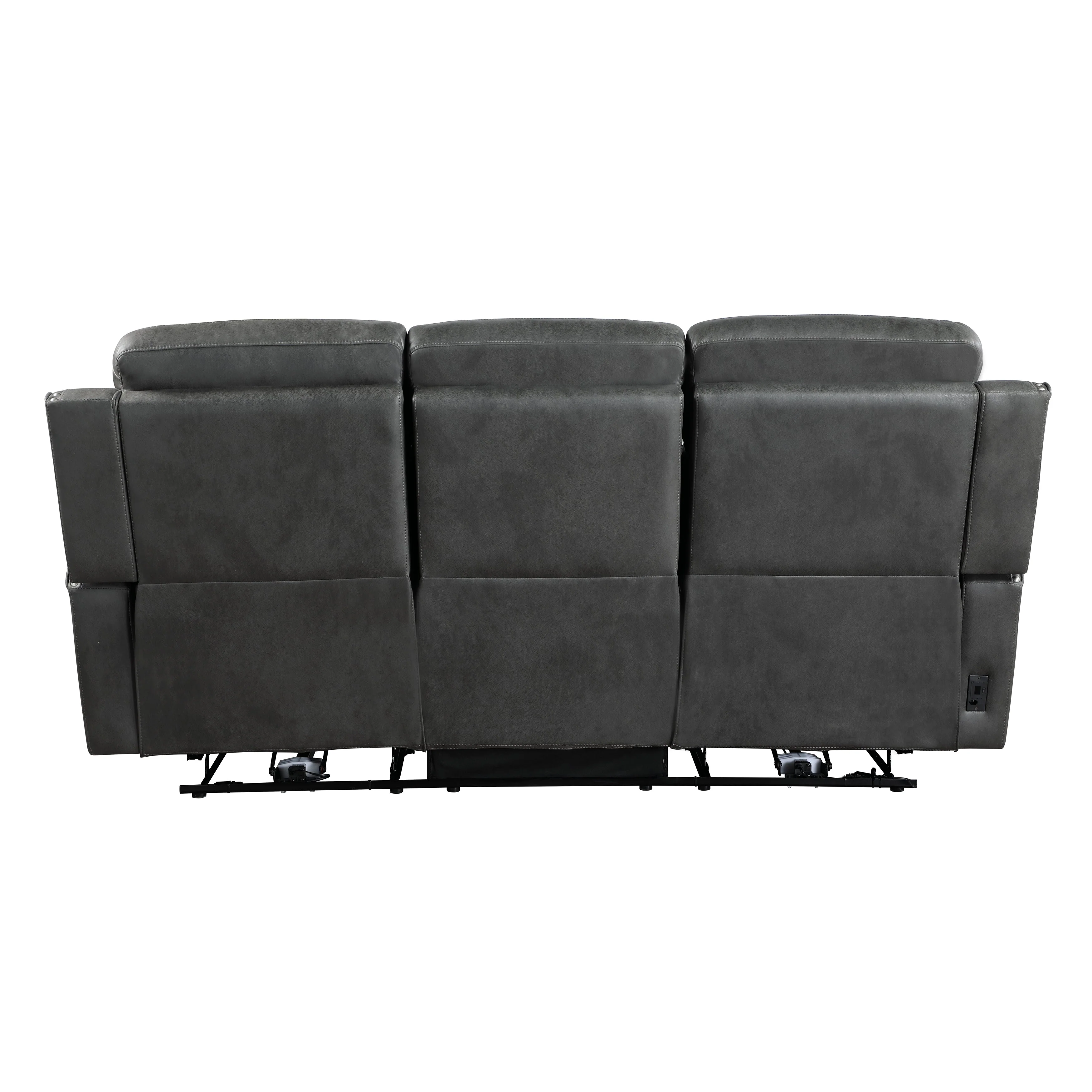 Kellen Smoky Gray Power Double Reclining Sofa - Image 4