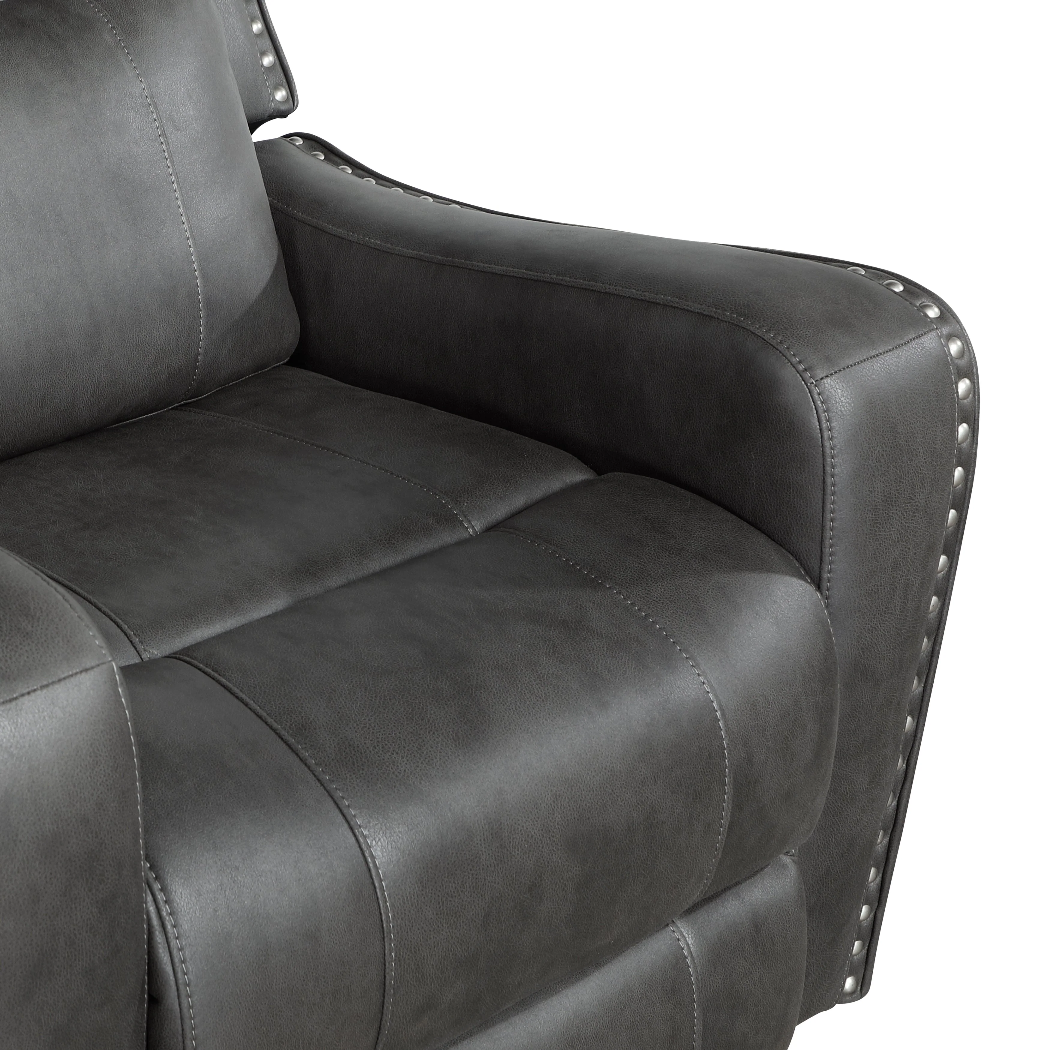 Kellen Smoky Gray Power Double Reclining Sofa - Image 7