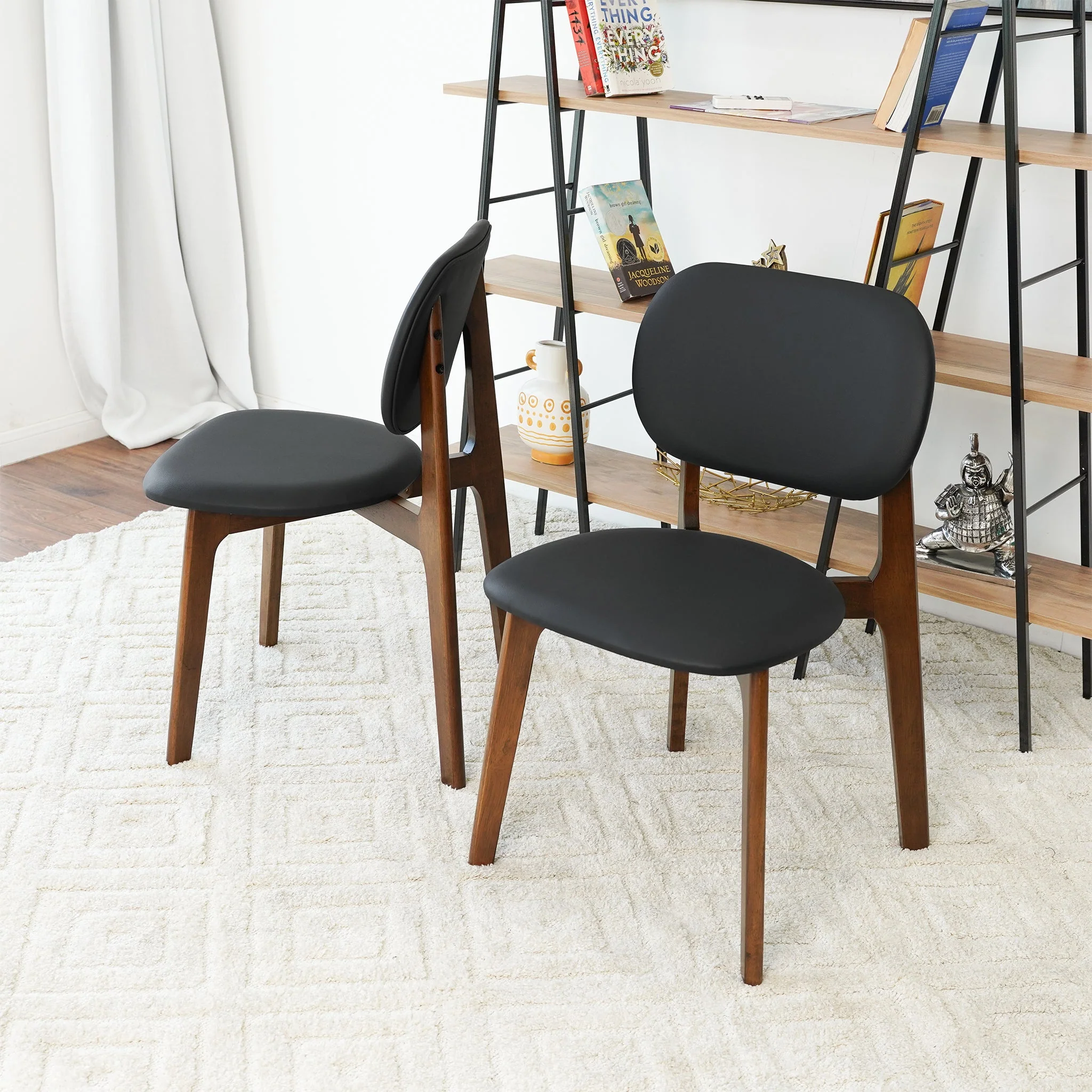 Kelsey Black Leather Dining Chair (Set Of 2) - Image 4