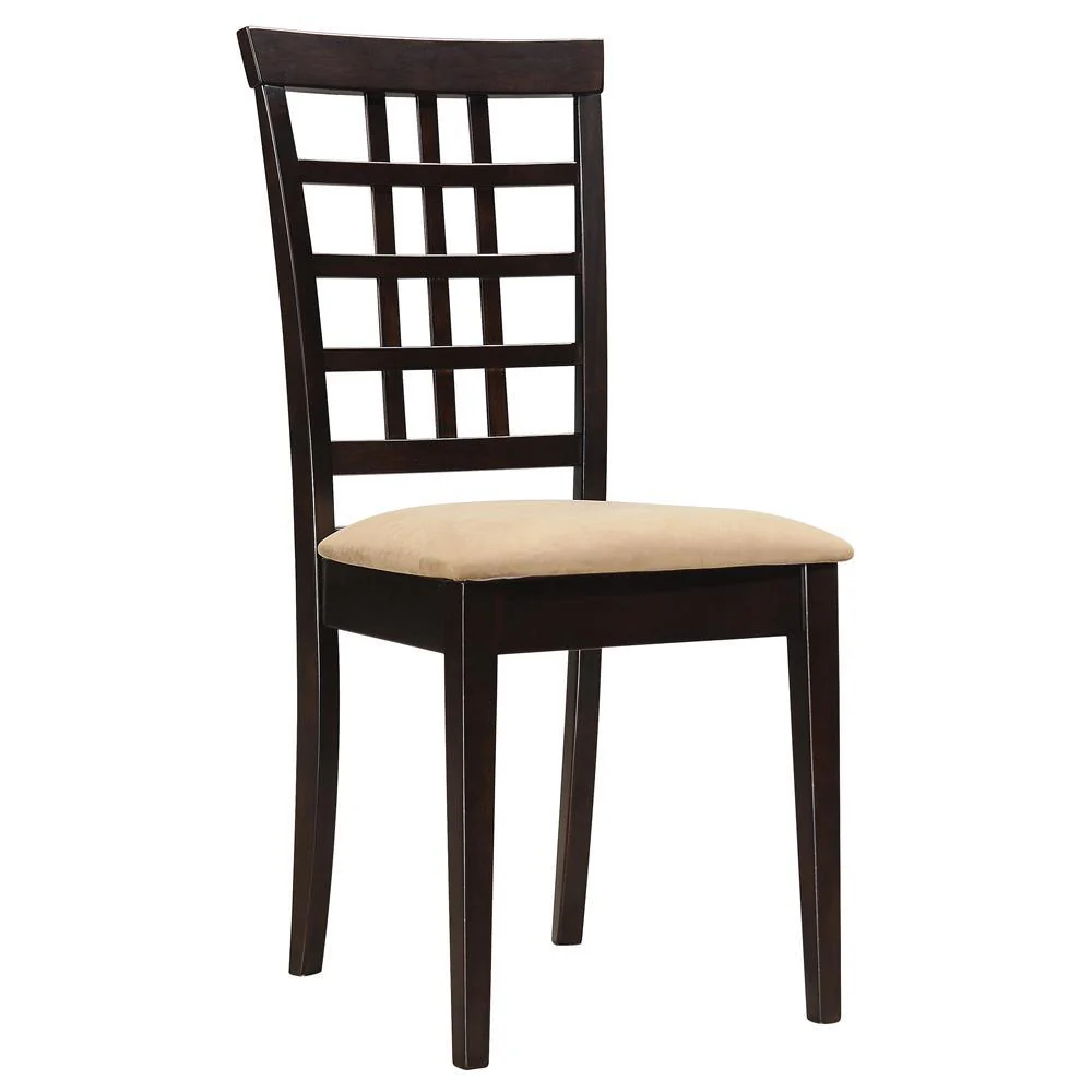 Kelso Cappuccino Lattice Back Dining Chairs, Set of 2 - Image 7