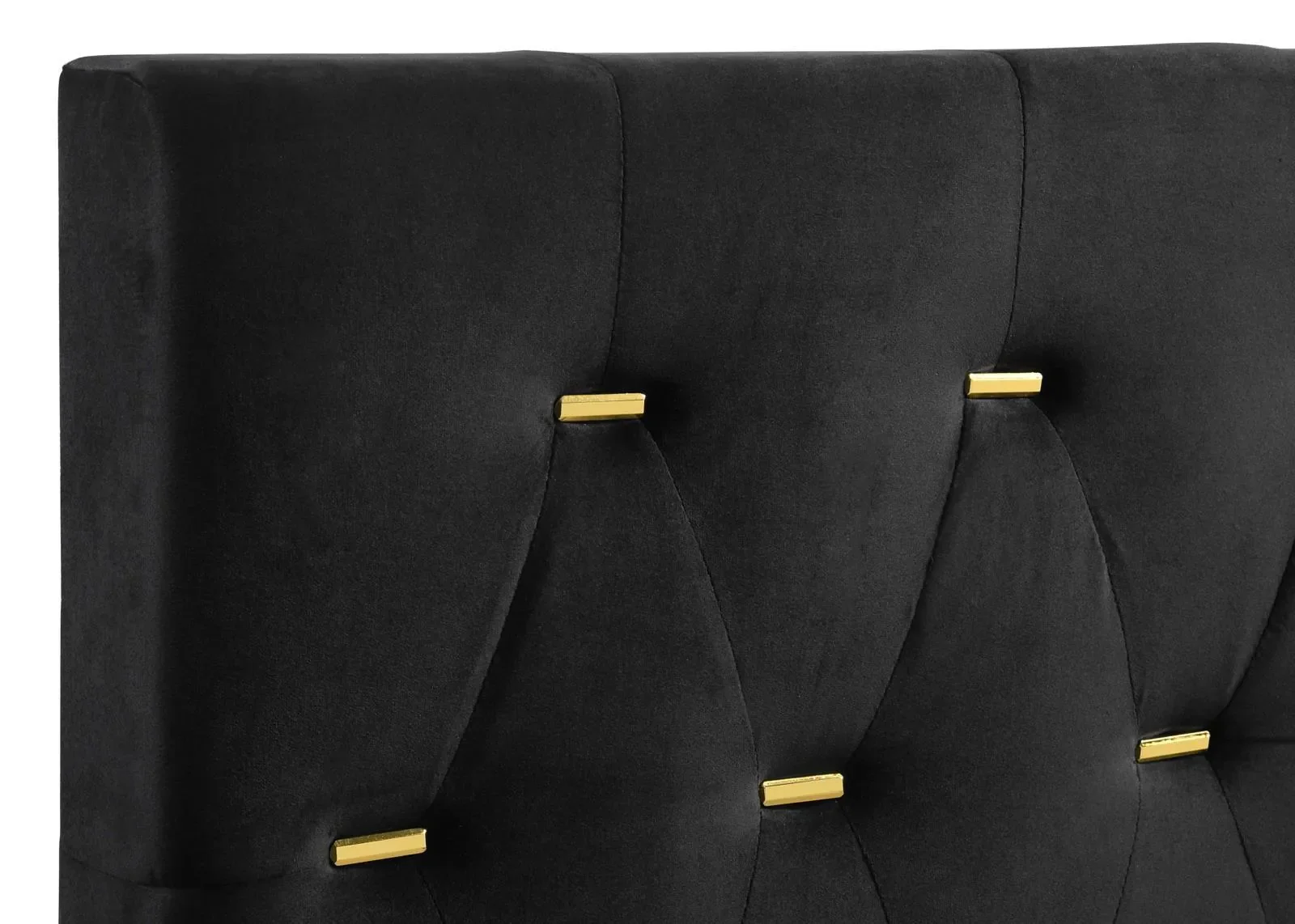 Kendall Black/Gold Tufted Panel Eastern King Bed - Image 5