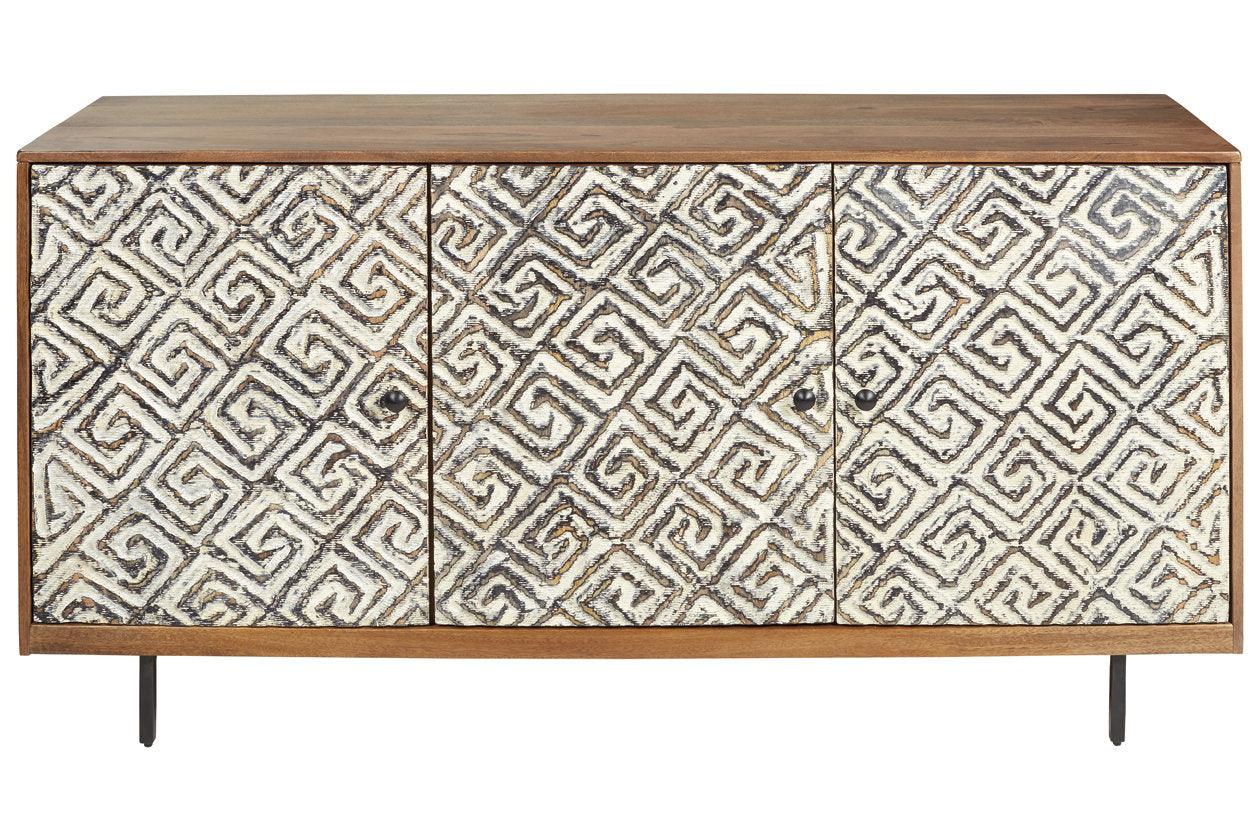 Kerrings Brown/Black/White Accent Cabinet - Image 2