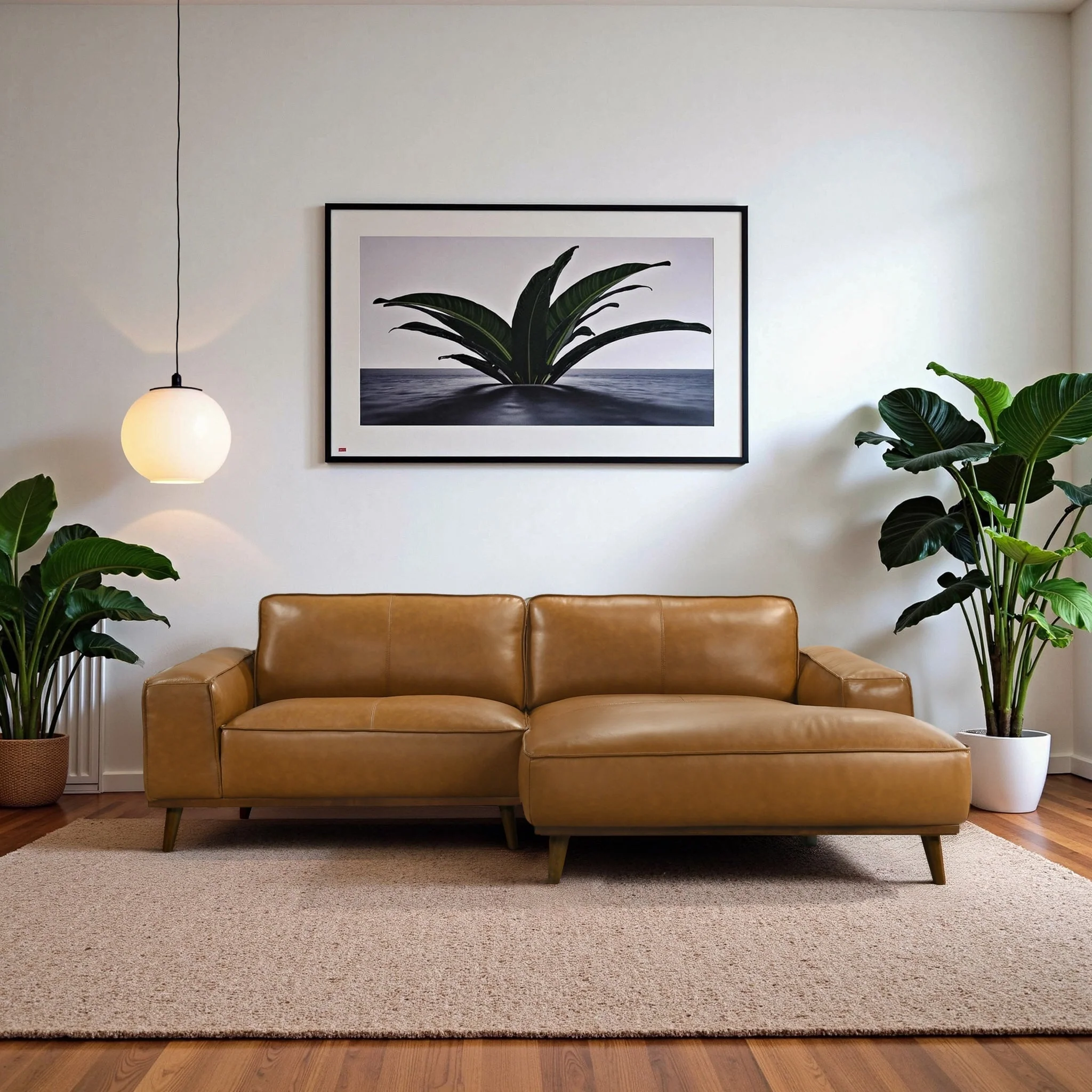 Kerrville Tan Leather Right Sectional Sofa - Image 2