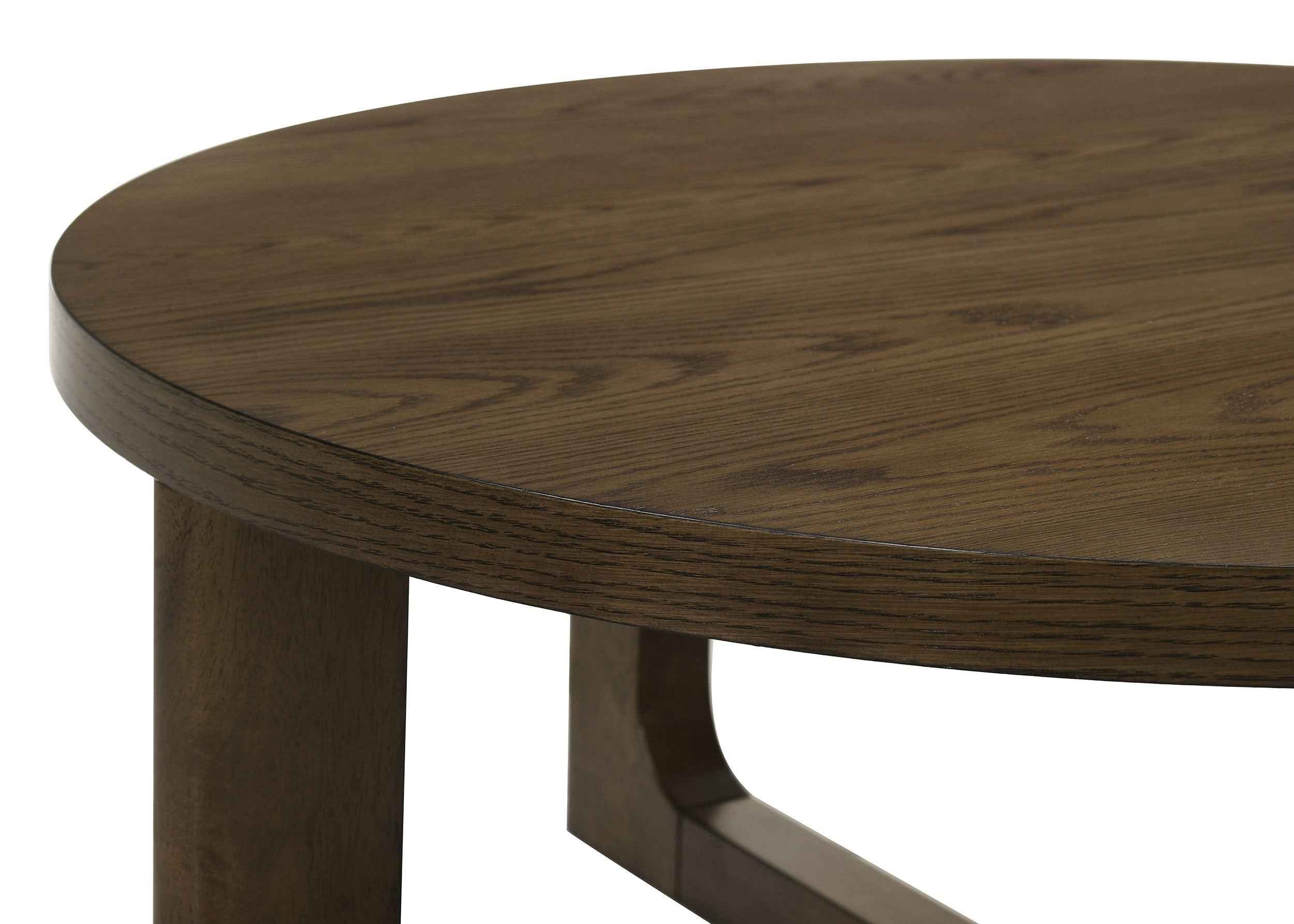 Kessler Brown 2-piece Round Sculptural Wood Coffee Table Set - Image 11