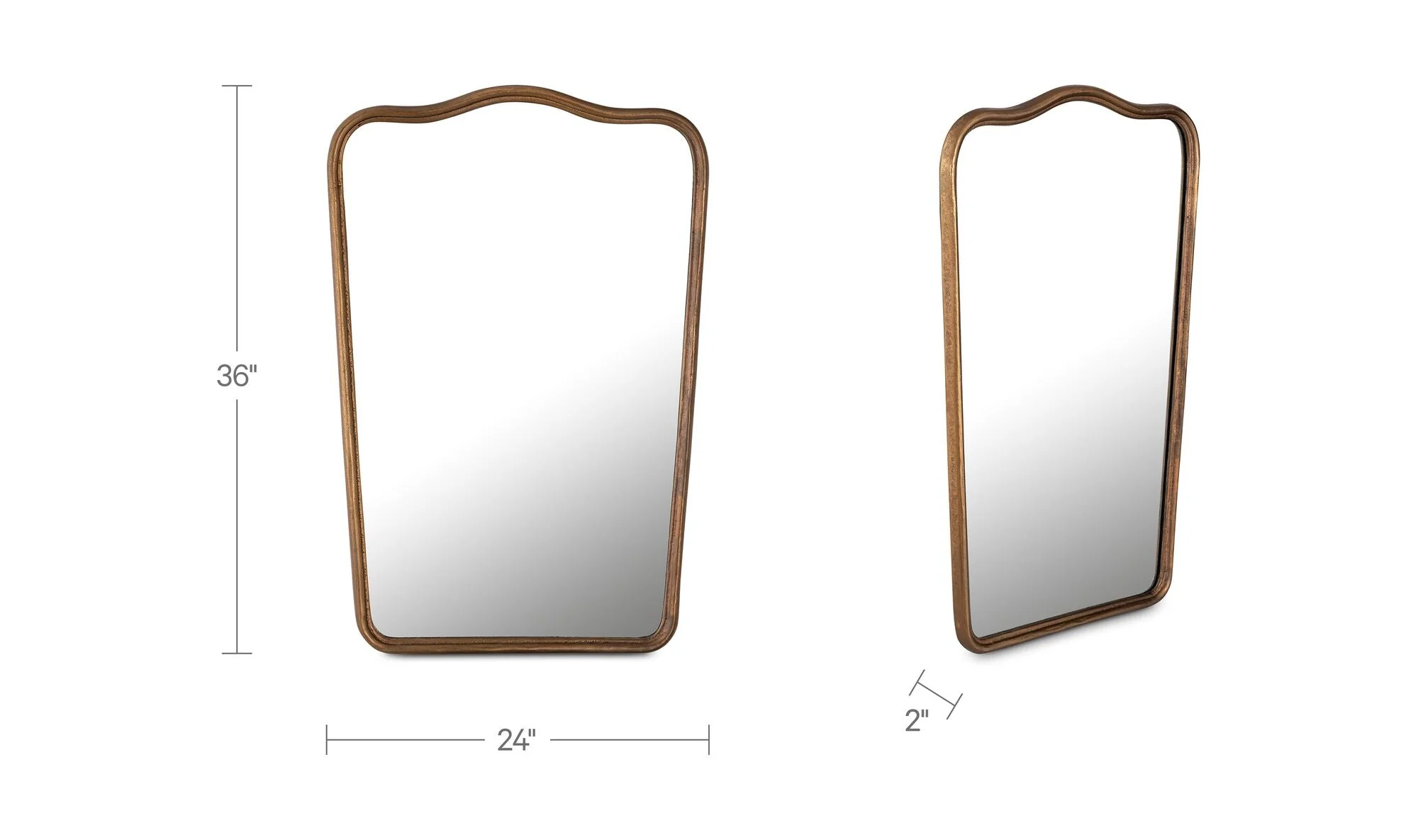 Keyes Mirror Brass - Image 6