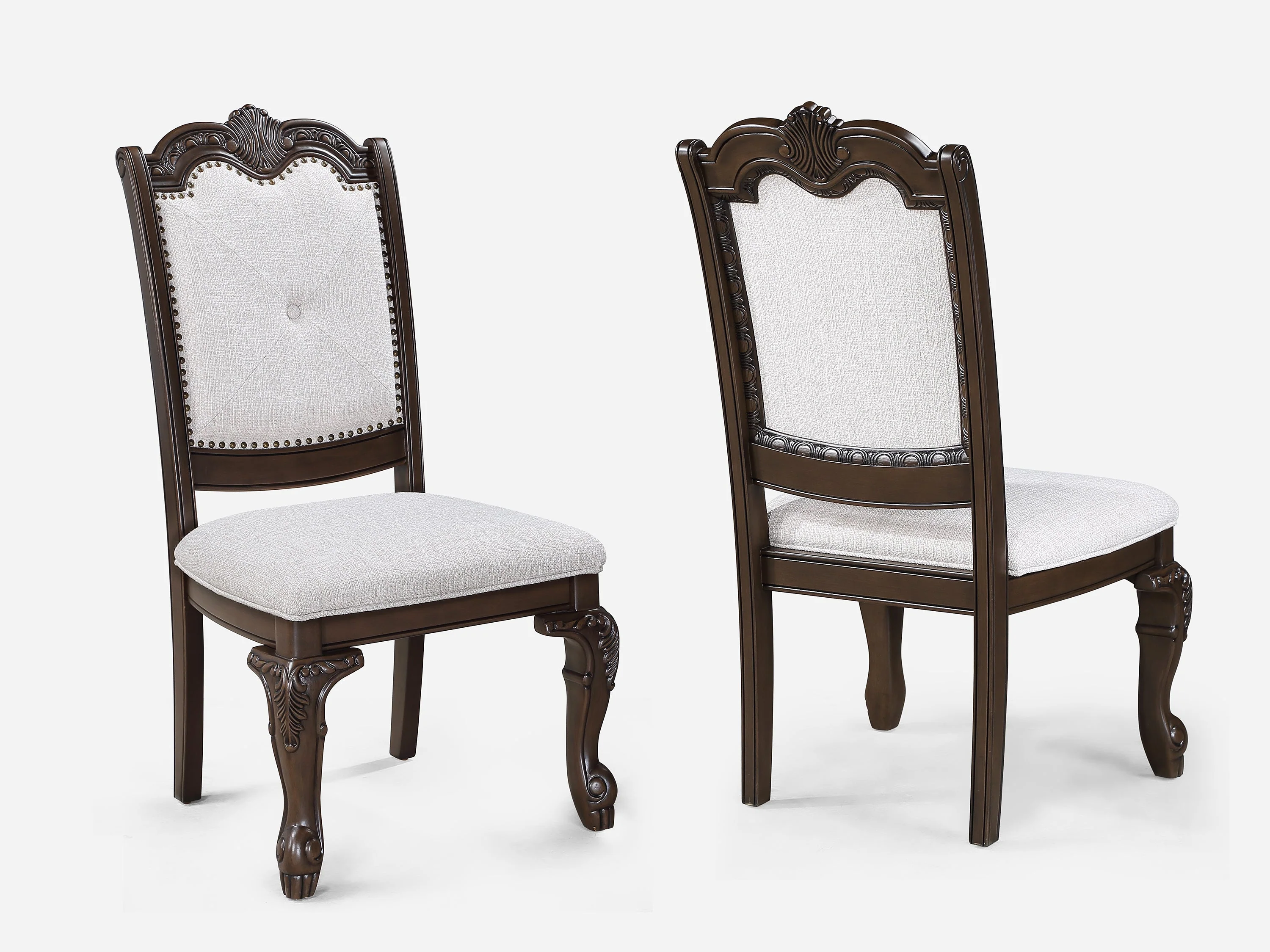 Kiera Coffee Brown Formal Extendable Dining Set - Image 3