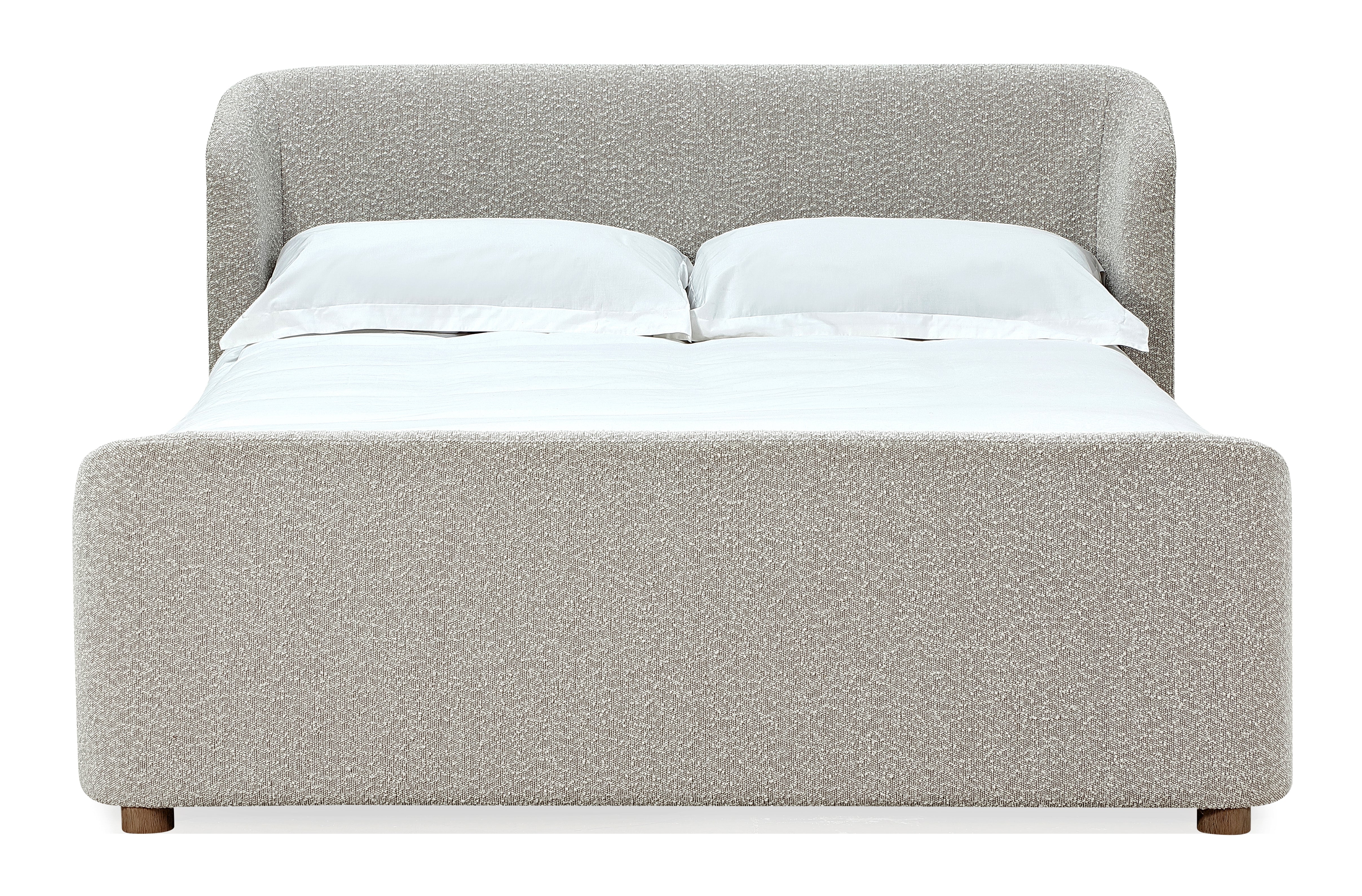 Kiki Upholstered Full Platform Bed in Cotton Ball Boucle - Image 7