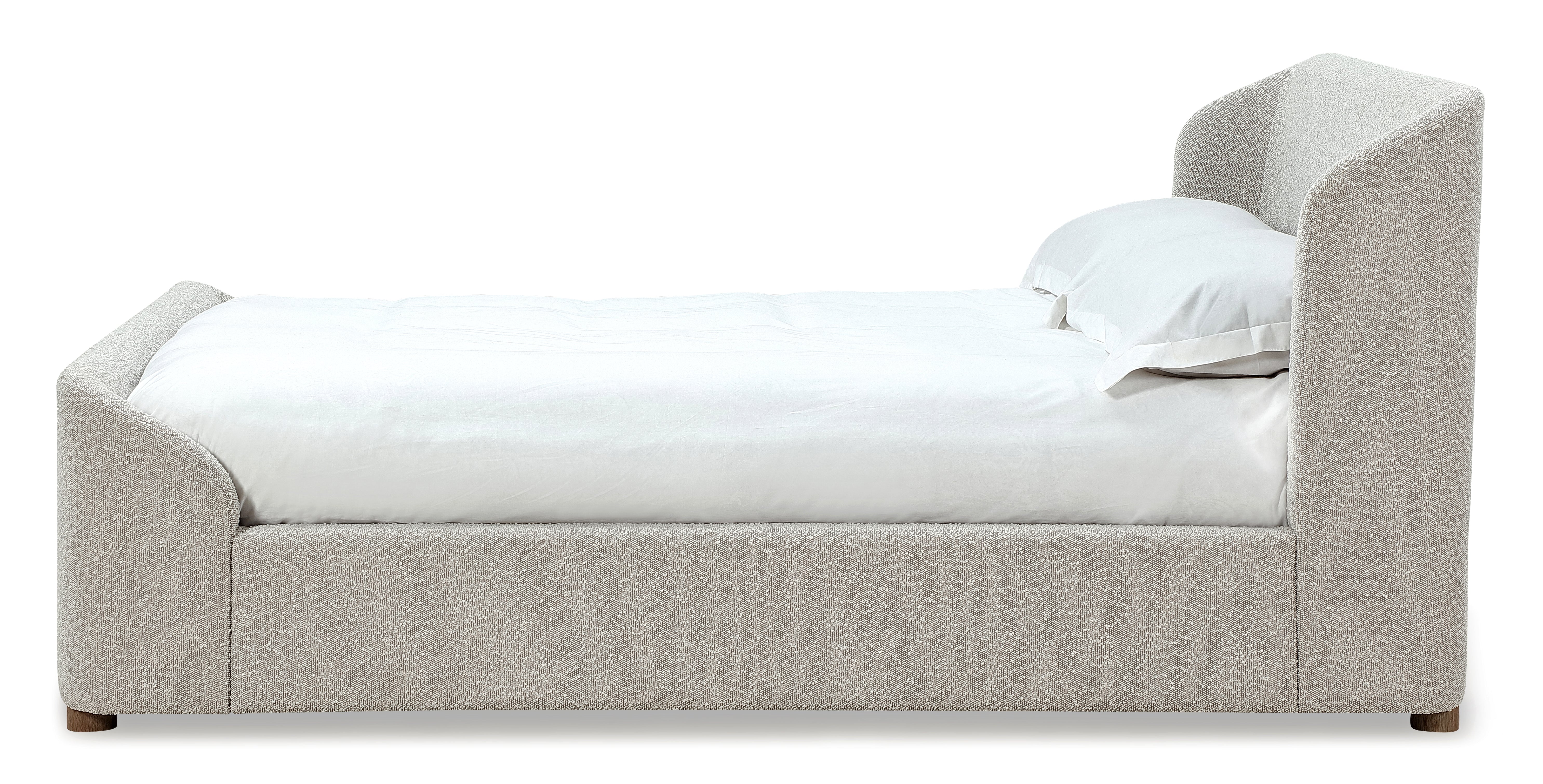 Kiki Upholstered Queen Platform Bed in Cotton Ball Boucle - Image 6
