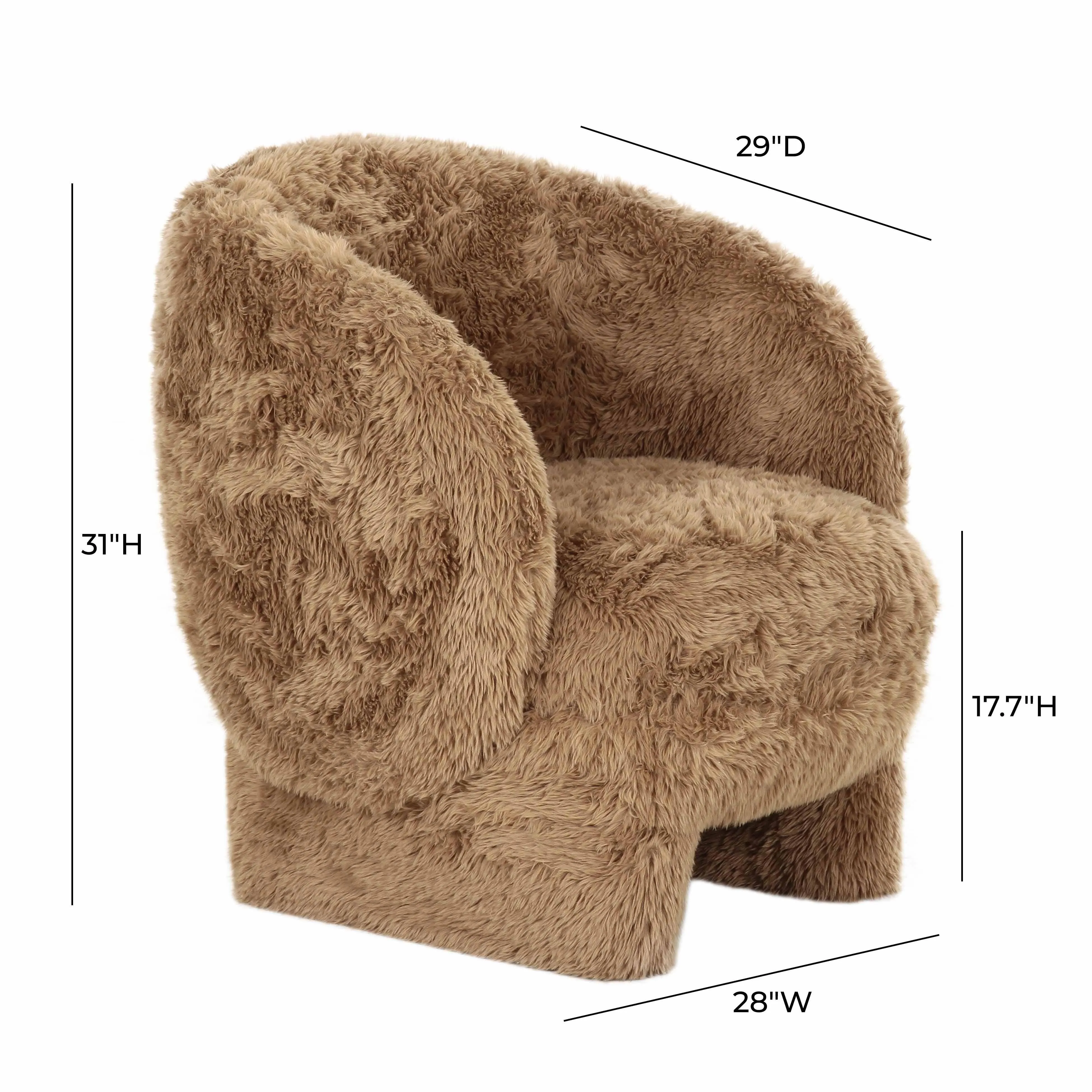 Kiki Vegan Shearling Accent Chair - Image 13