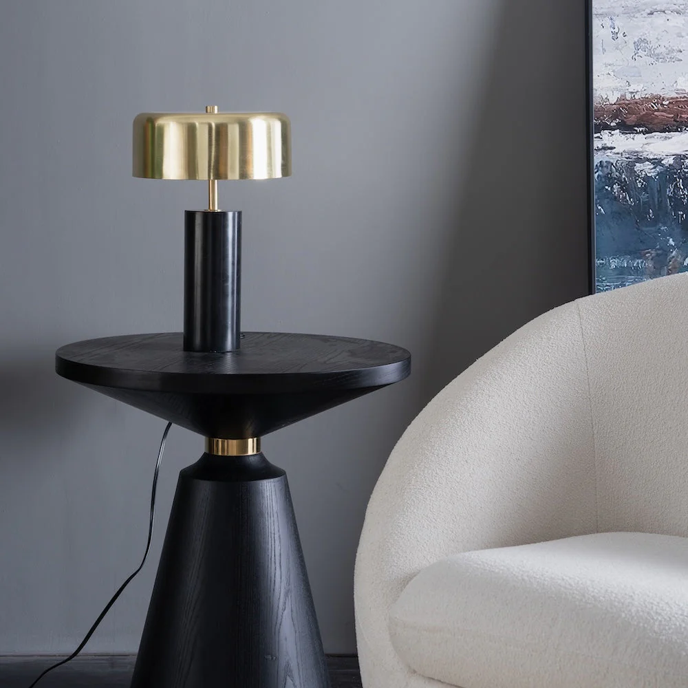 Kinetic Table Lamp - Gold outer and White inner - Image 4