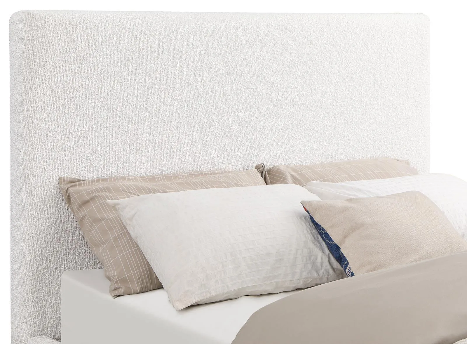 Knox Cream Upholstered Queen Platform Bed - Image 4