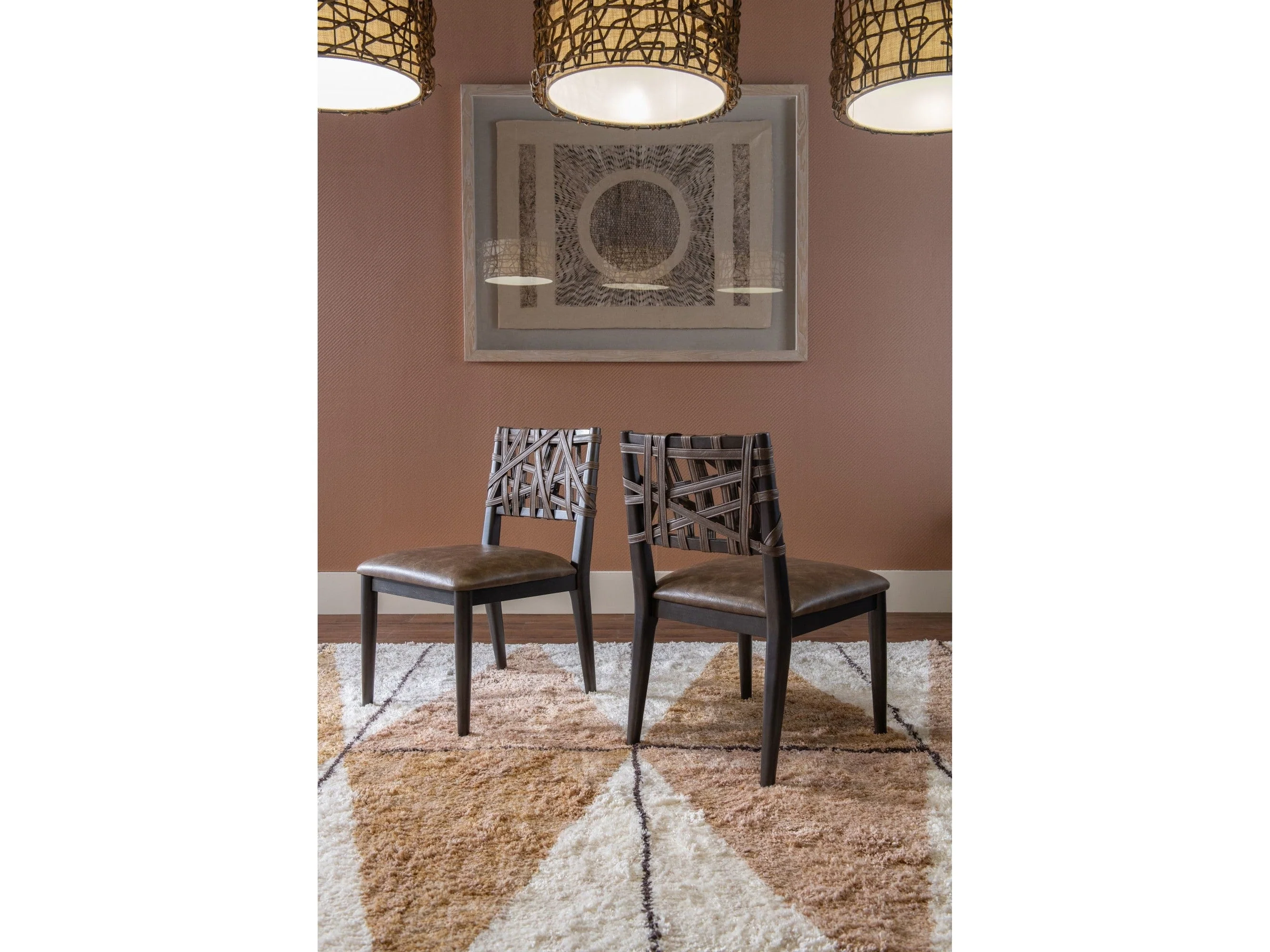 Koko Minx Synthetic Leather Dining Chair (Set of 2)