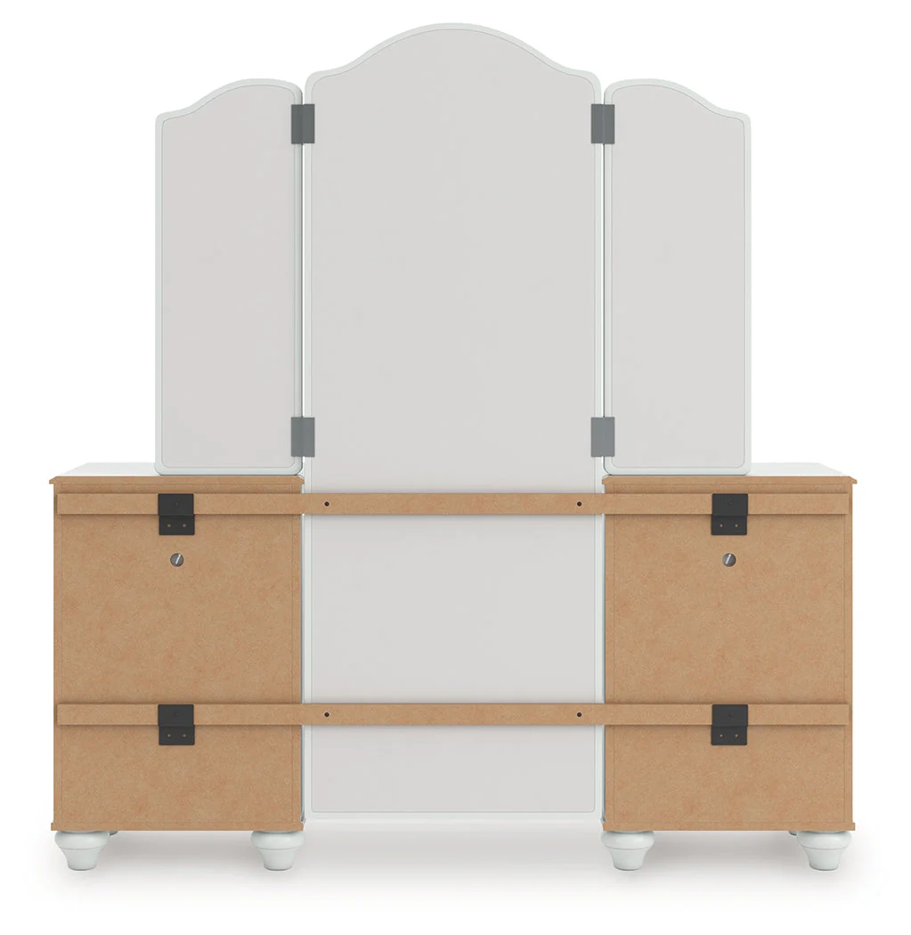 Kozlani White Vanity with Mirror - Image 5