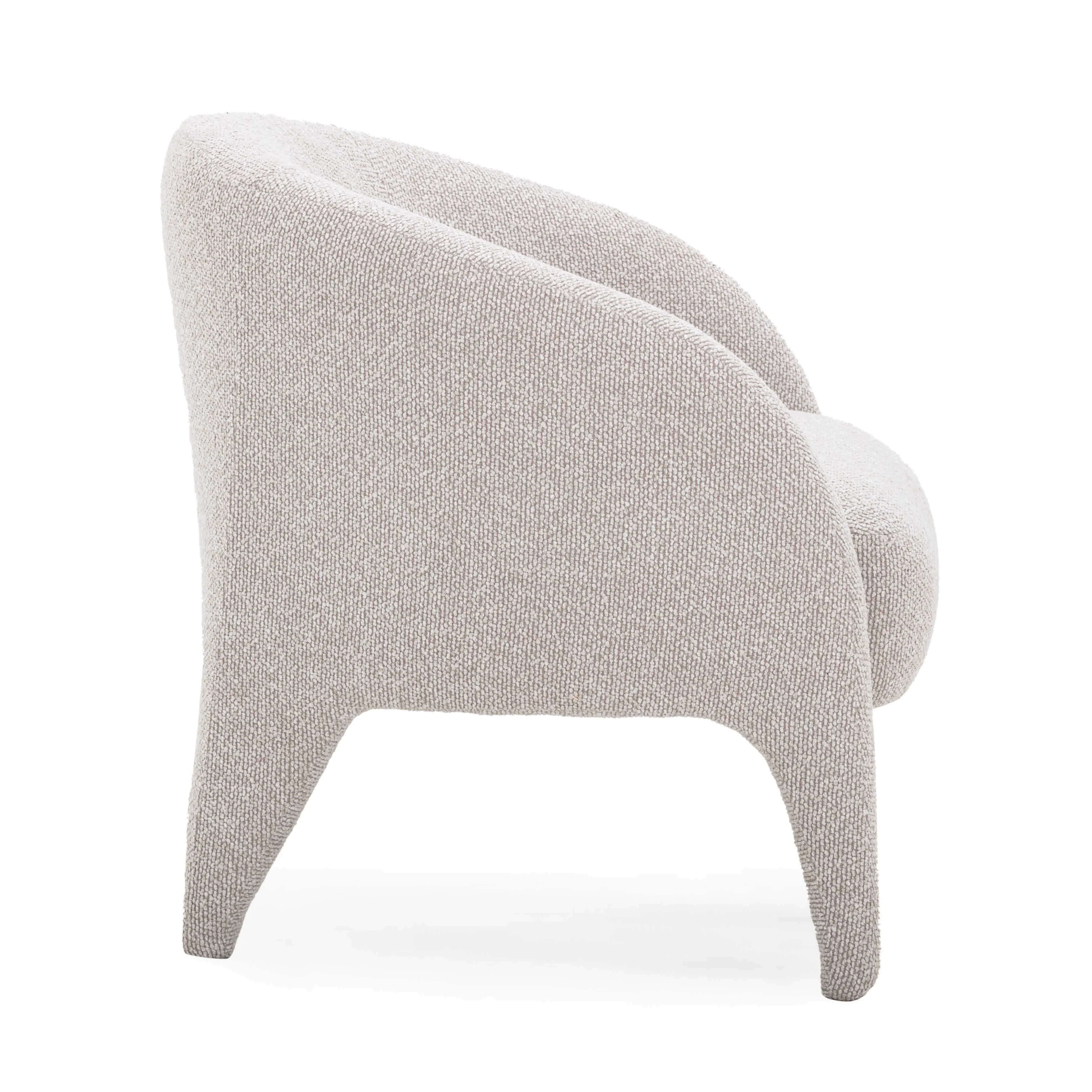 Kris Warm Grey Boucle Accent Chair - Image 3