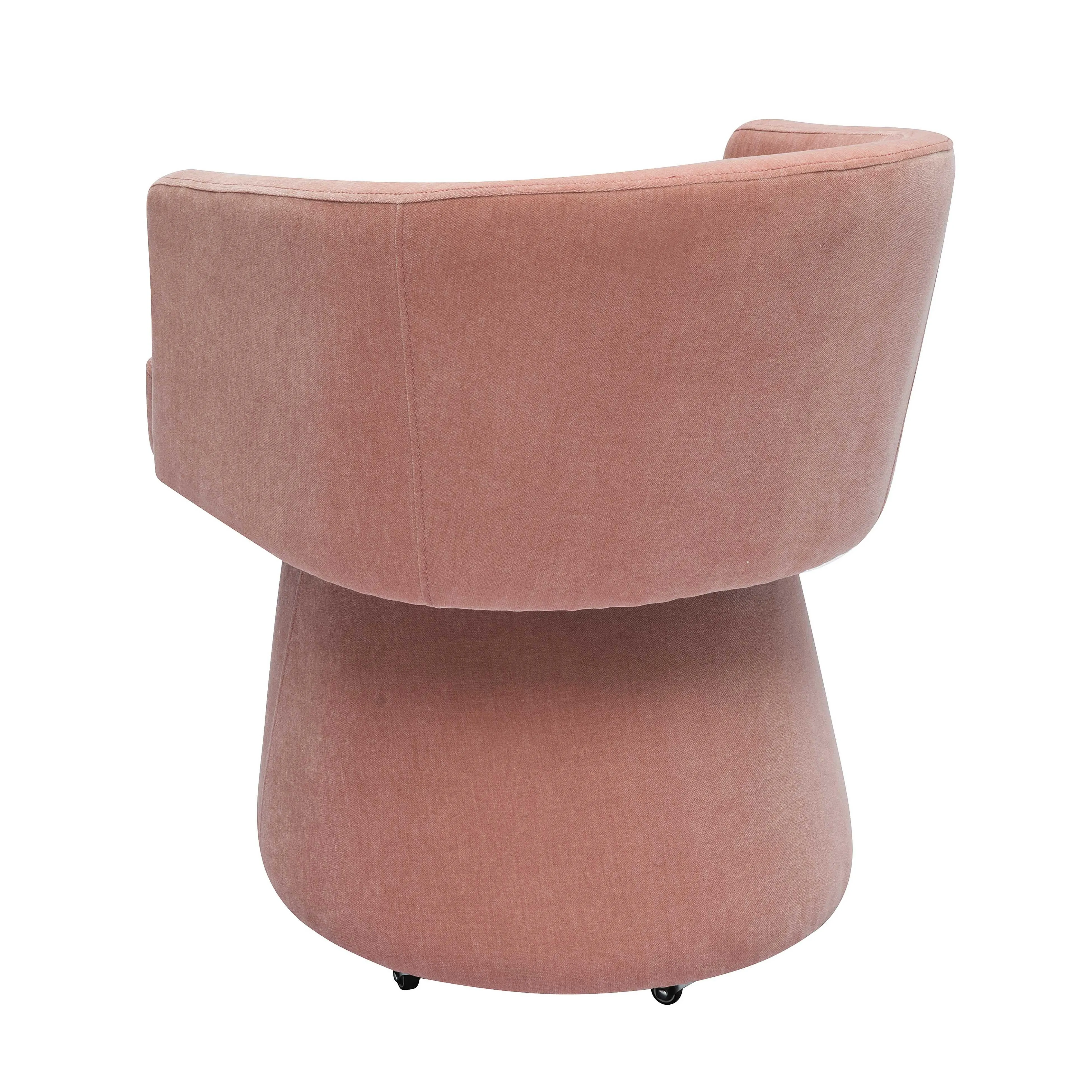 Kristen Upcycled Chenille Rolling Desk Chair - Image 12