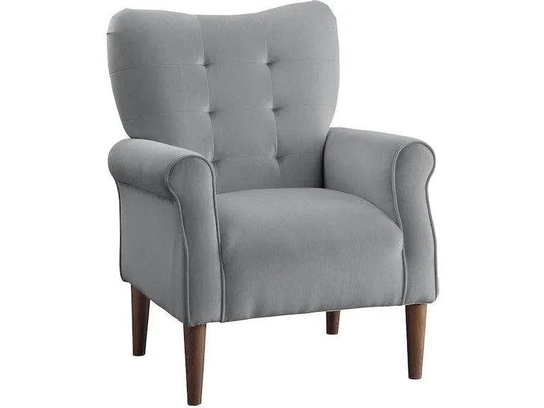 Kyrie Dark Gray Velvet Accent Chair - Image 2