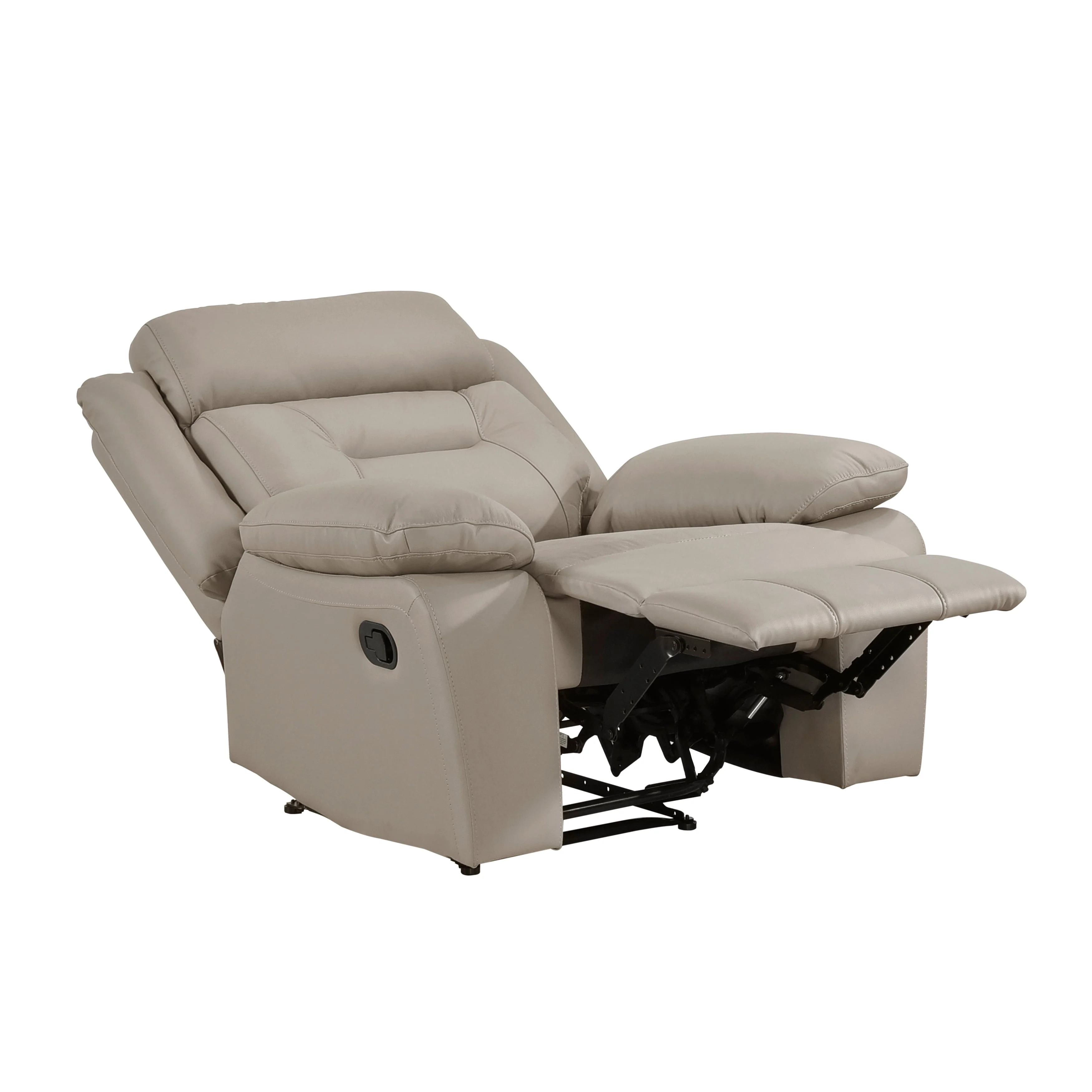 Laconia Latte Leather Double Reclining Living Room Set - Image 15