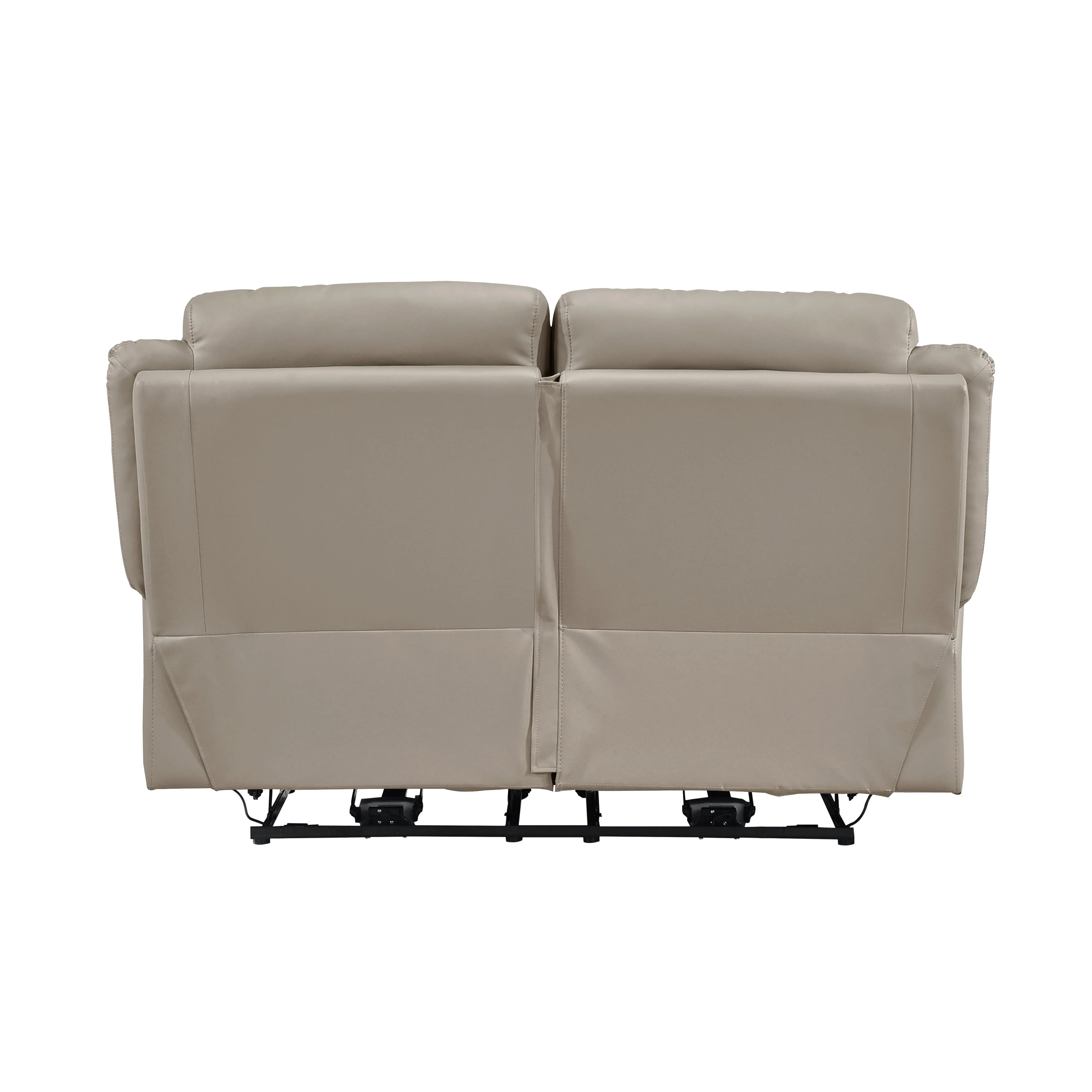 Laconia Latte Leather Power Double Reclining Loveseat - Image 4