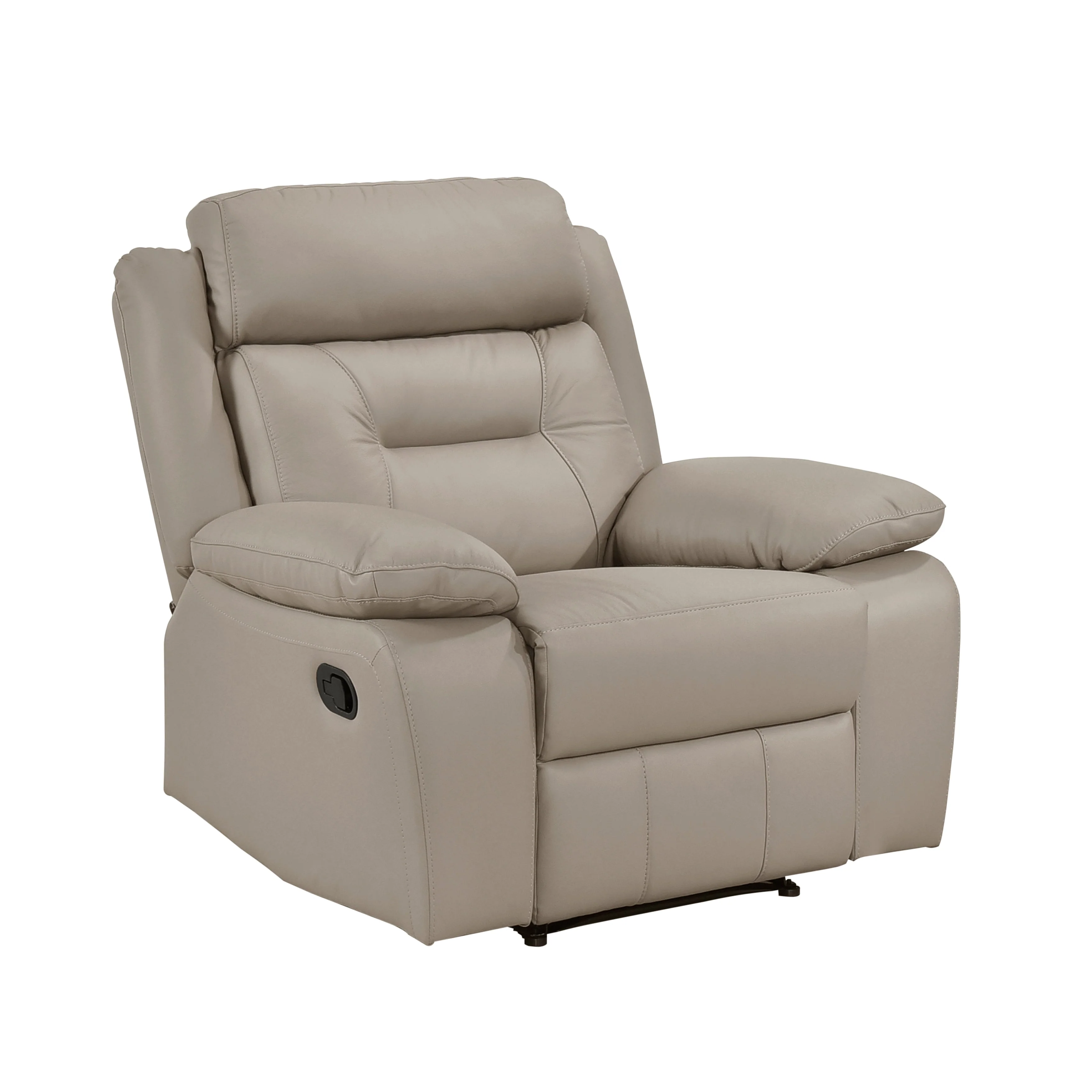Laconia Latte Leather Reclining Chair - Image 3