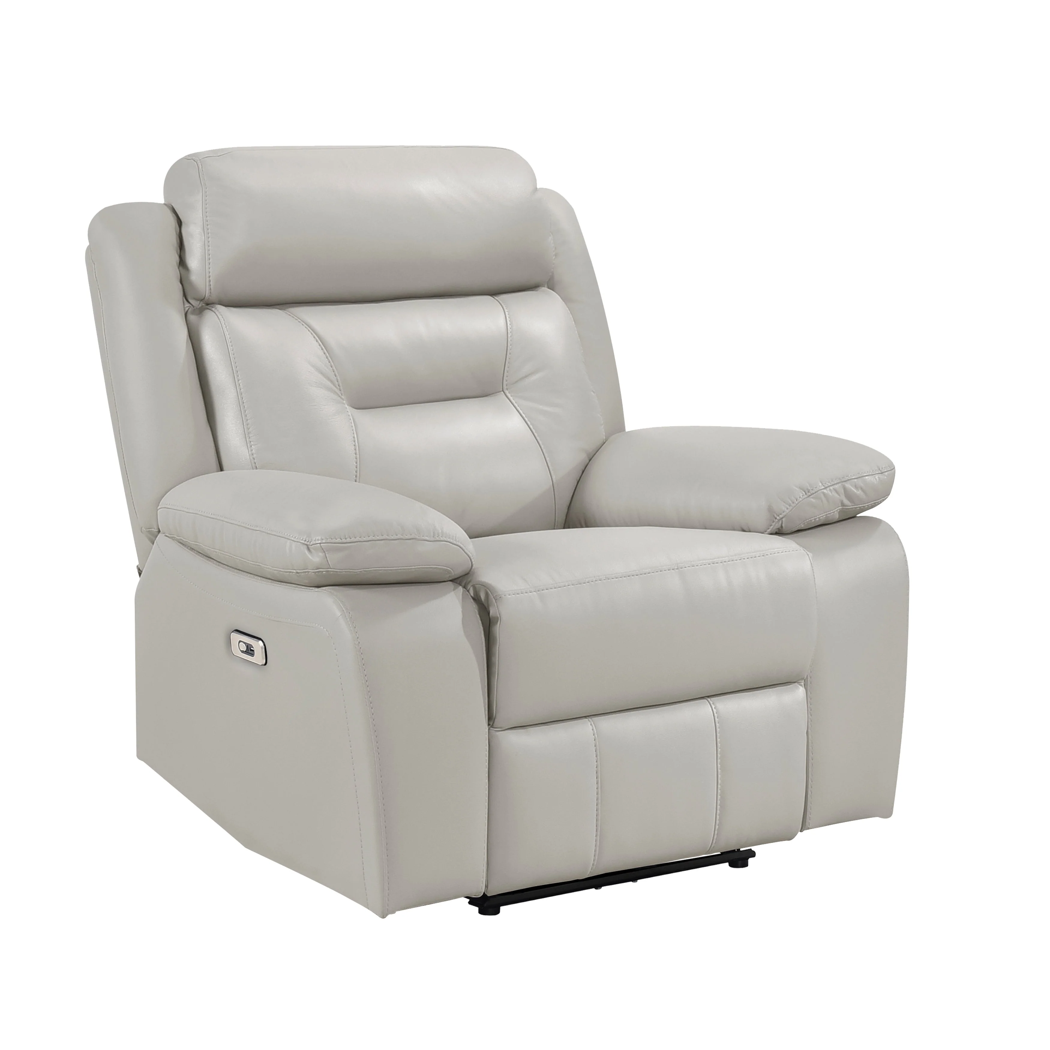 Laconia Silver Leather Power Reclining Chair
