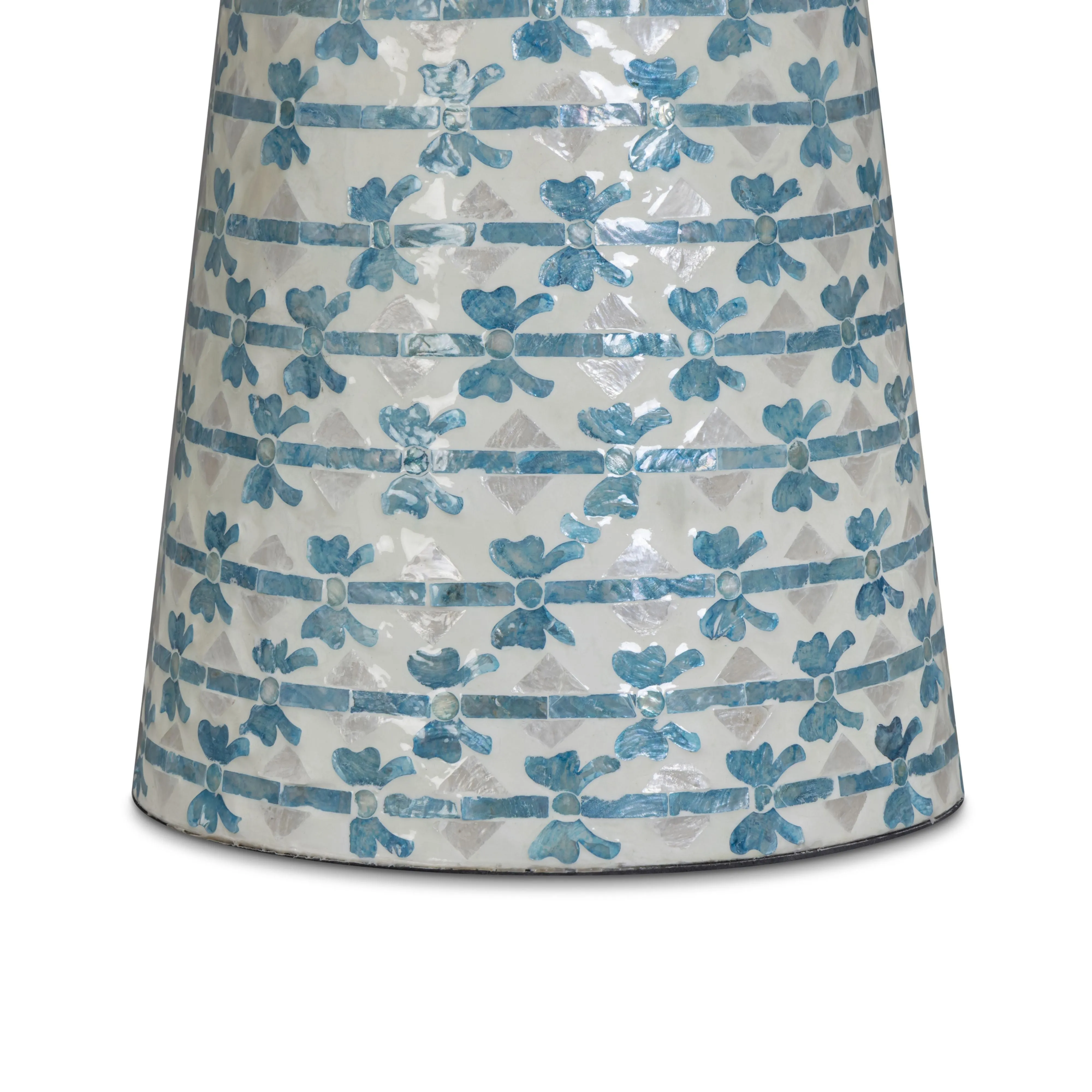Lady Blue Ribbon Capiz Shell Round Side Table - Image 4