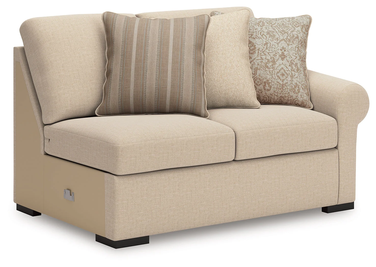 LadyMae Brown and Beige 3-Piece Sectional - Image 4