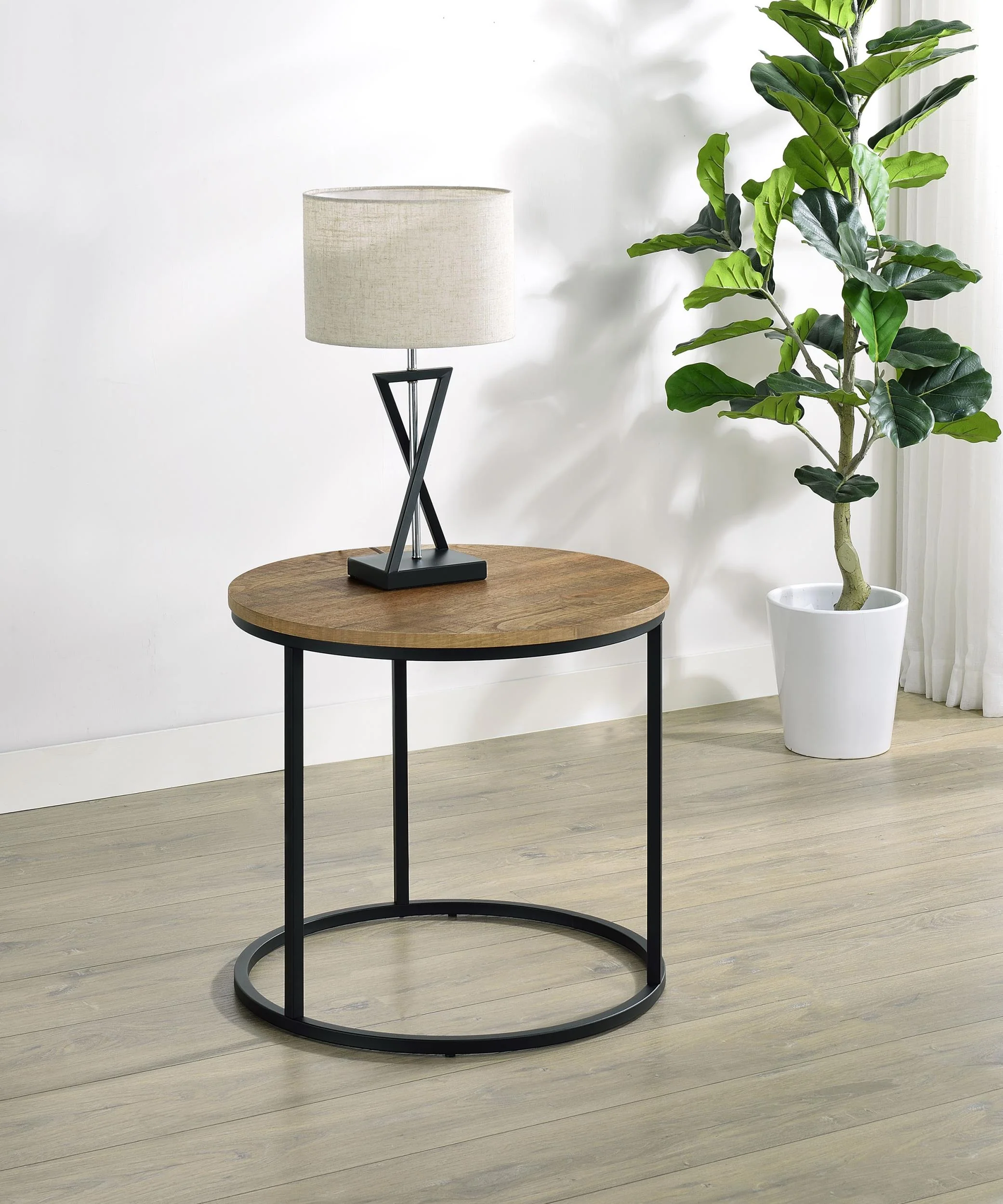 Lainey Mango Round Occasional Side End Table