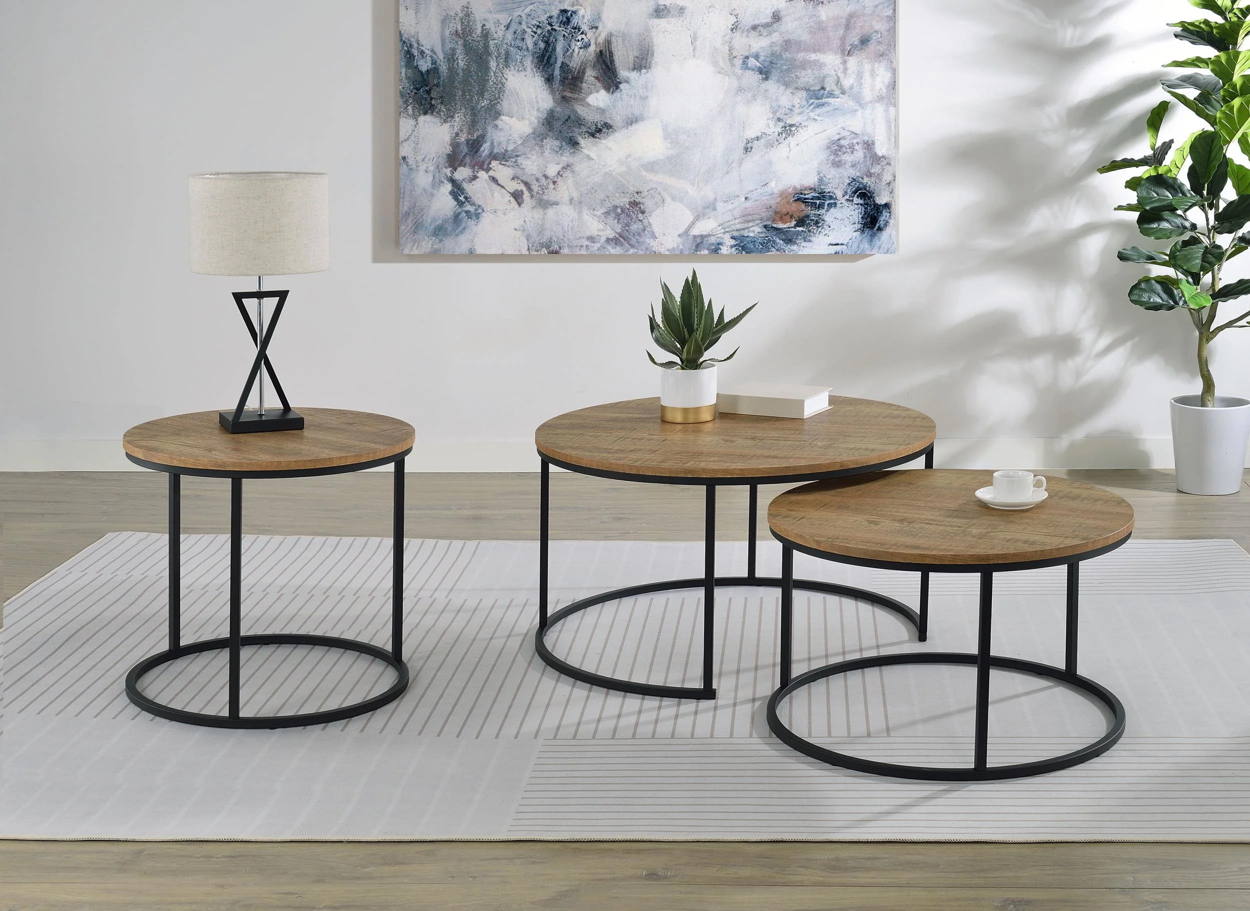 Lainey Mango Round Occasional Side End Table - Image 10