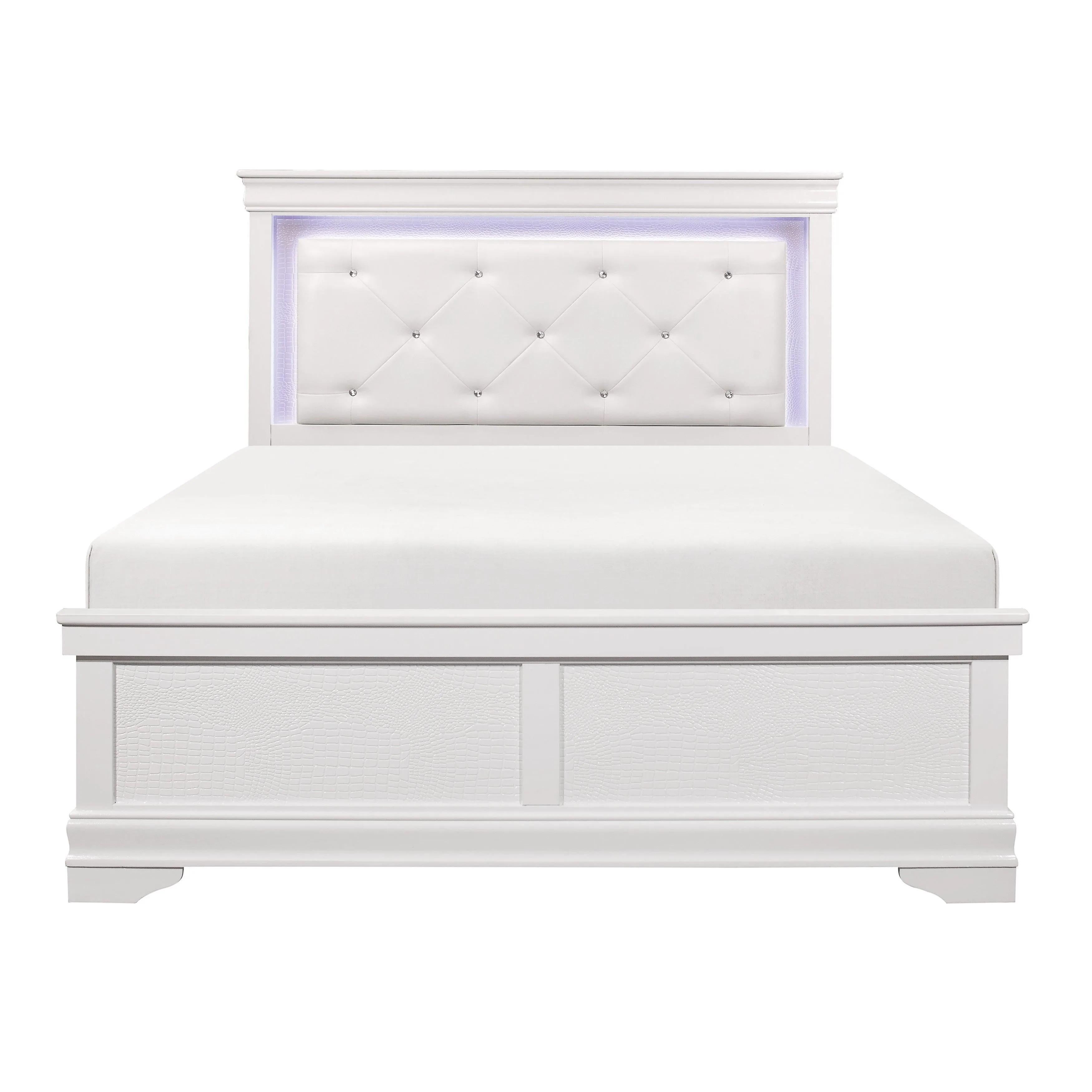 Lana White LED Upholstered Panel Youth Bedroom Set - Image 3