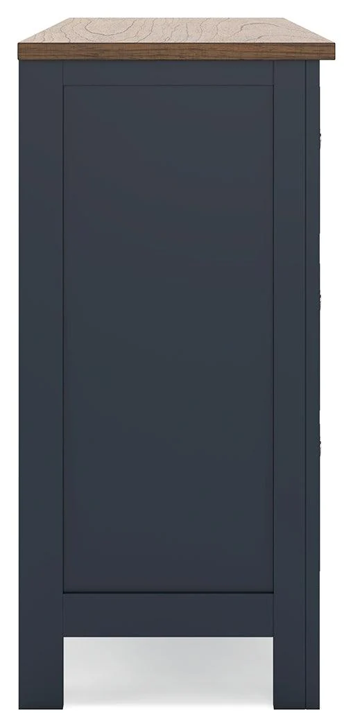 Landocken Brown/Blue Dresser - Image 6