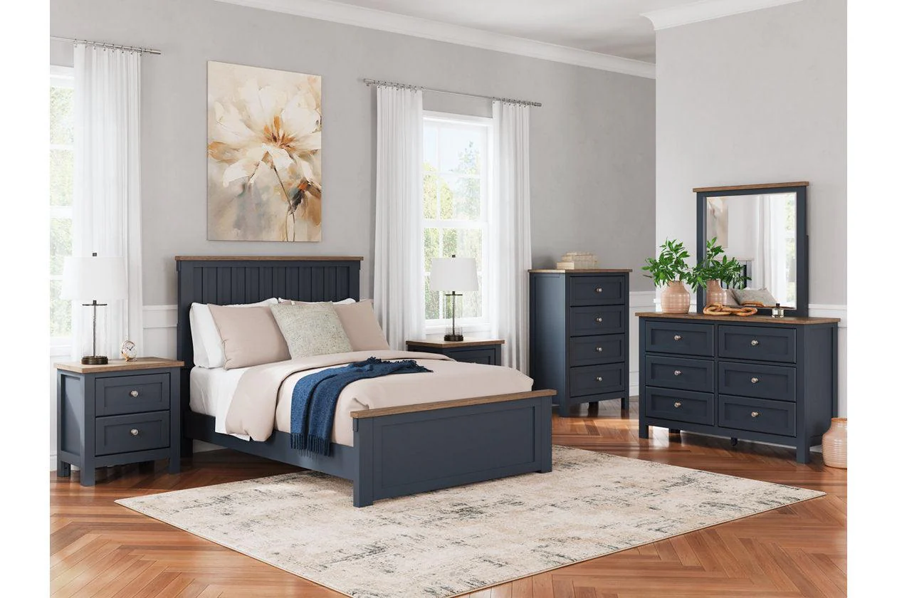 Landocken Brown/Blue Full Panel Bed - Image 10
