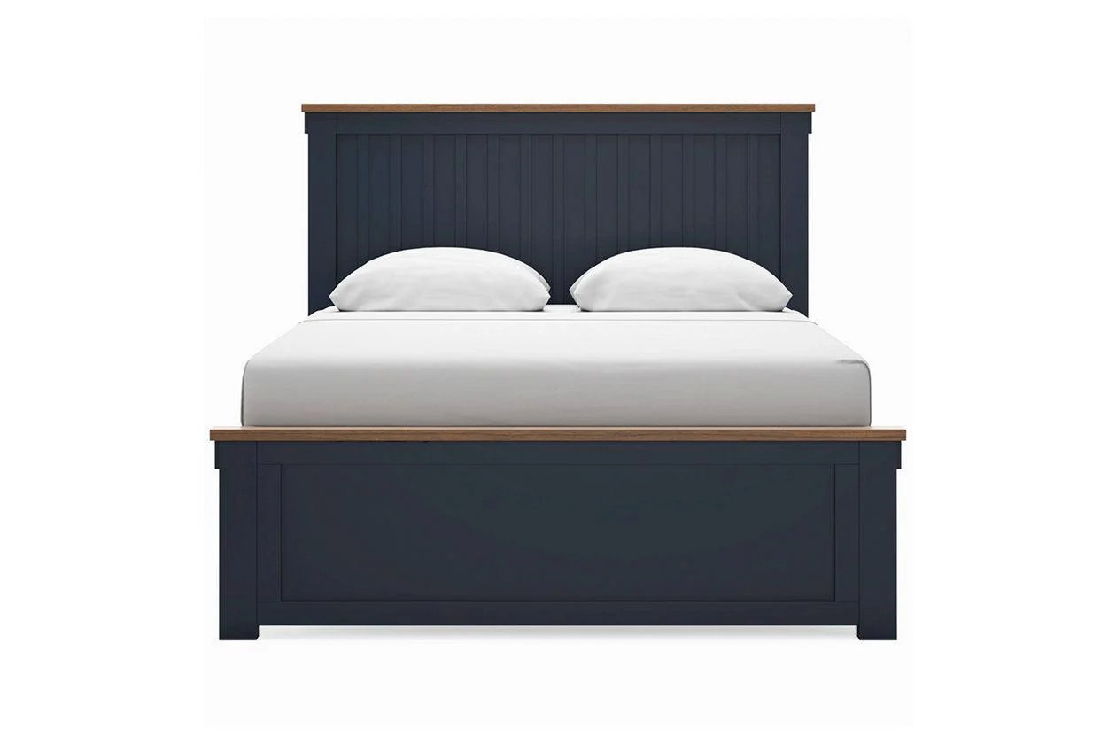 Landocken Brown/Blue Queen Panel Bed - Image 5