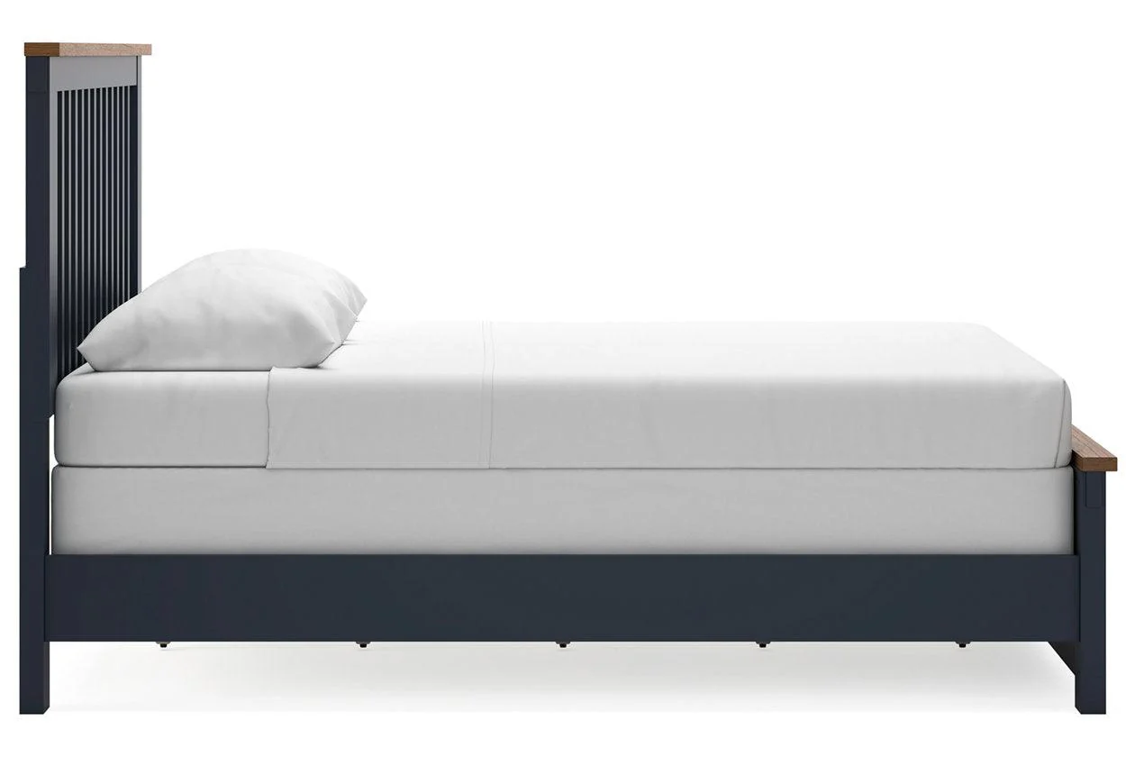 Landocken Brown/Blue Queen Panel Bed - Image 8