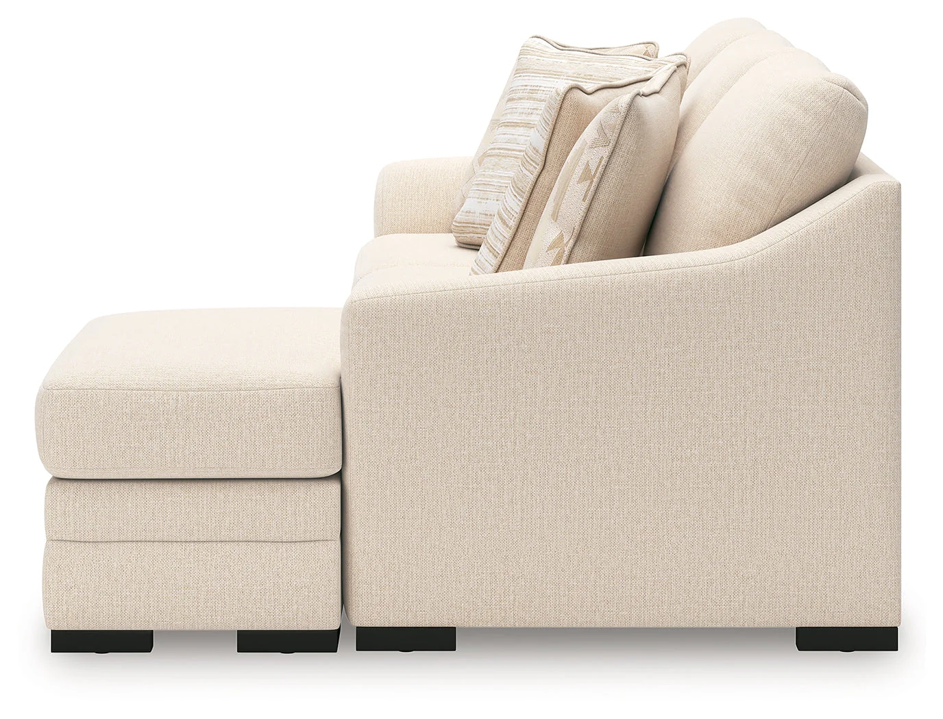 Lango Jute Queen Sofa RAF Chaise Sleeper - Image 6