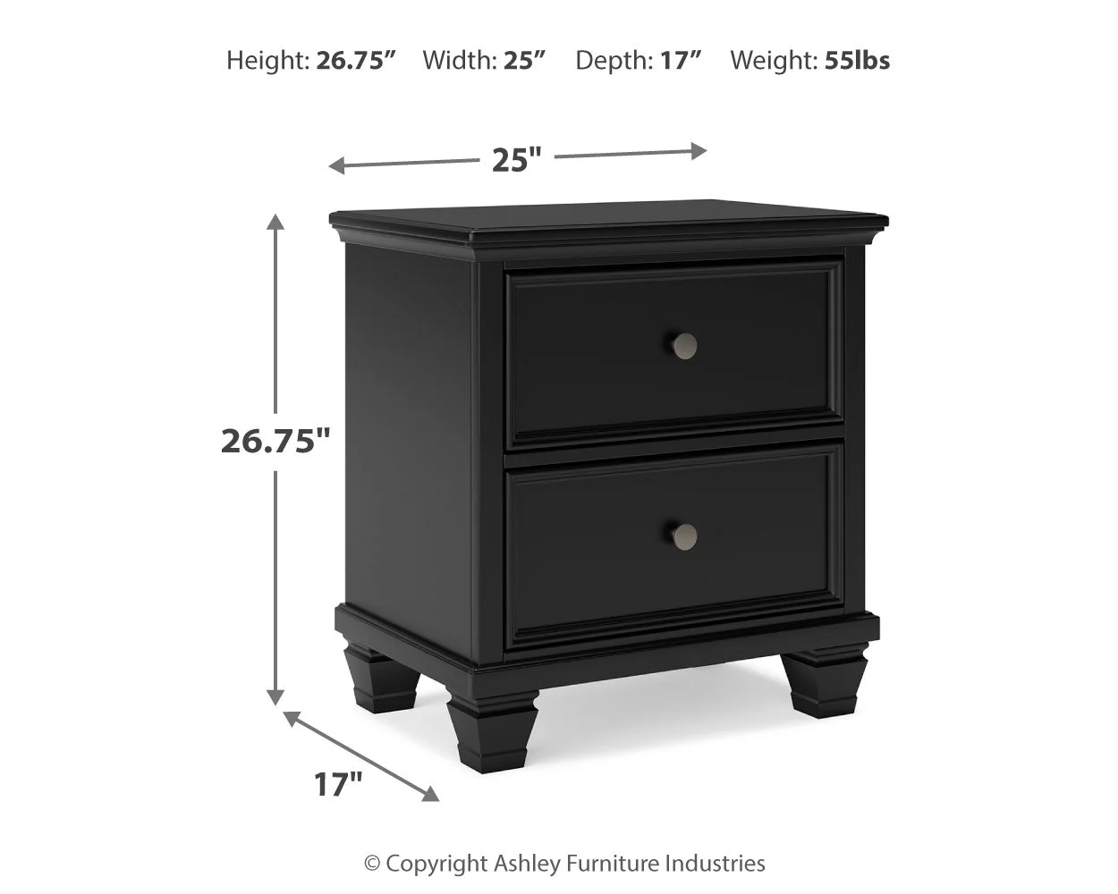 Lanolee Black Panel Bedroom Set - Image 25