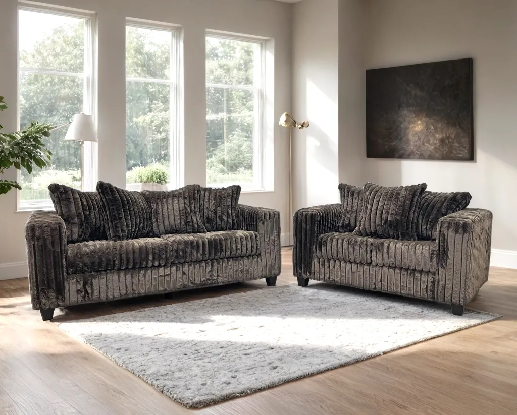 Larce Chocolate Sofa & Loveseat
