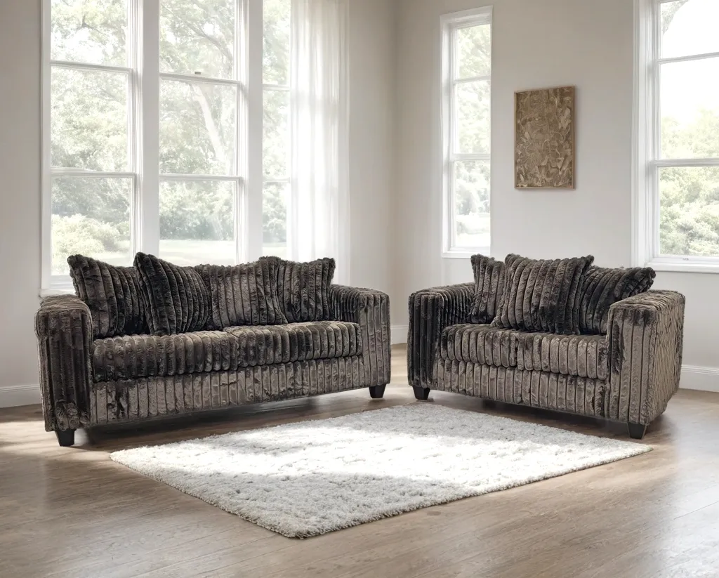 Larce Chocolate Sofa & Loveseat - Image 2