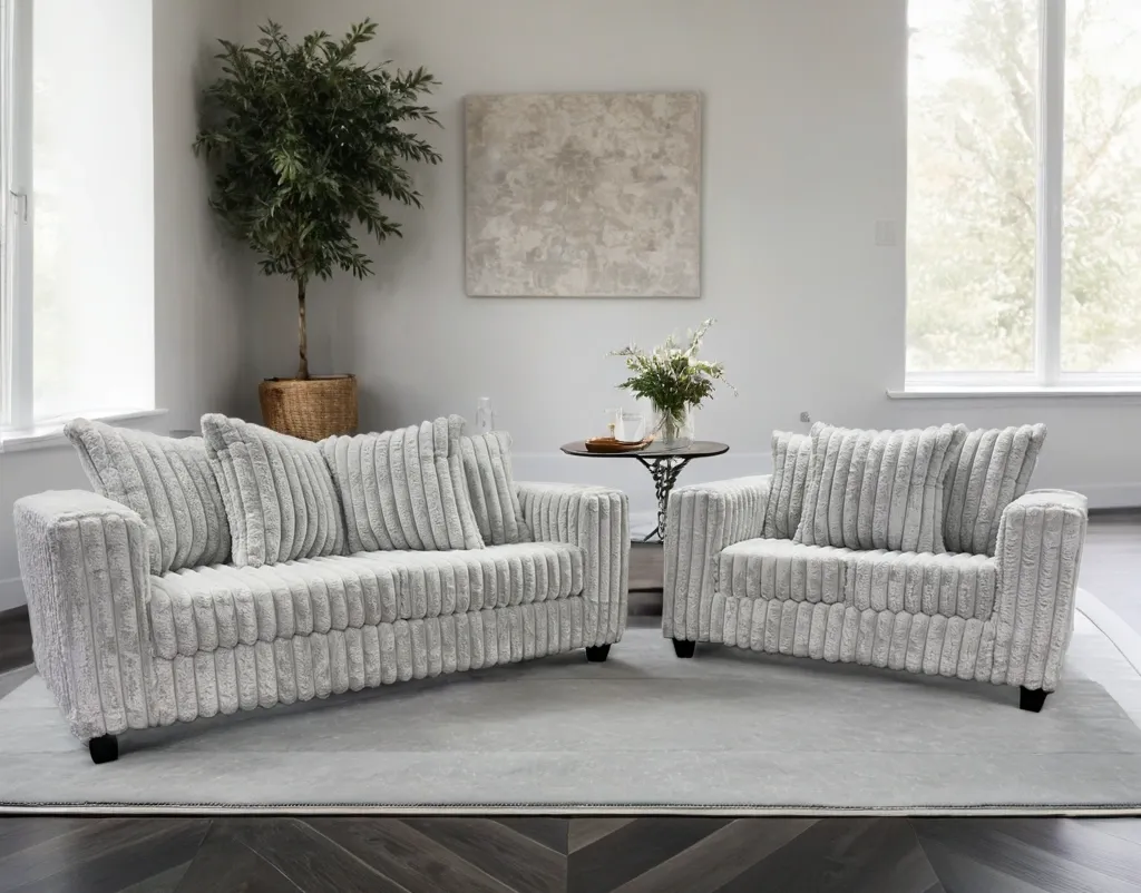 Larce Grey Sofa & Loveseat