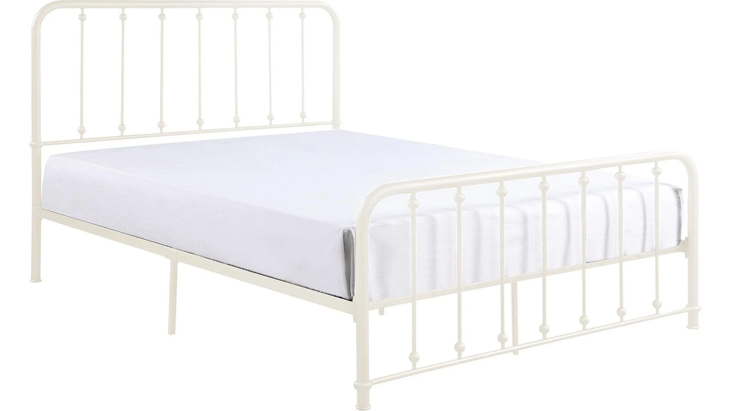 Larkspur White Twin Metal Platform Bed - Image 3