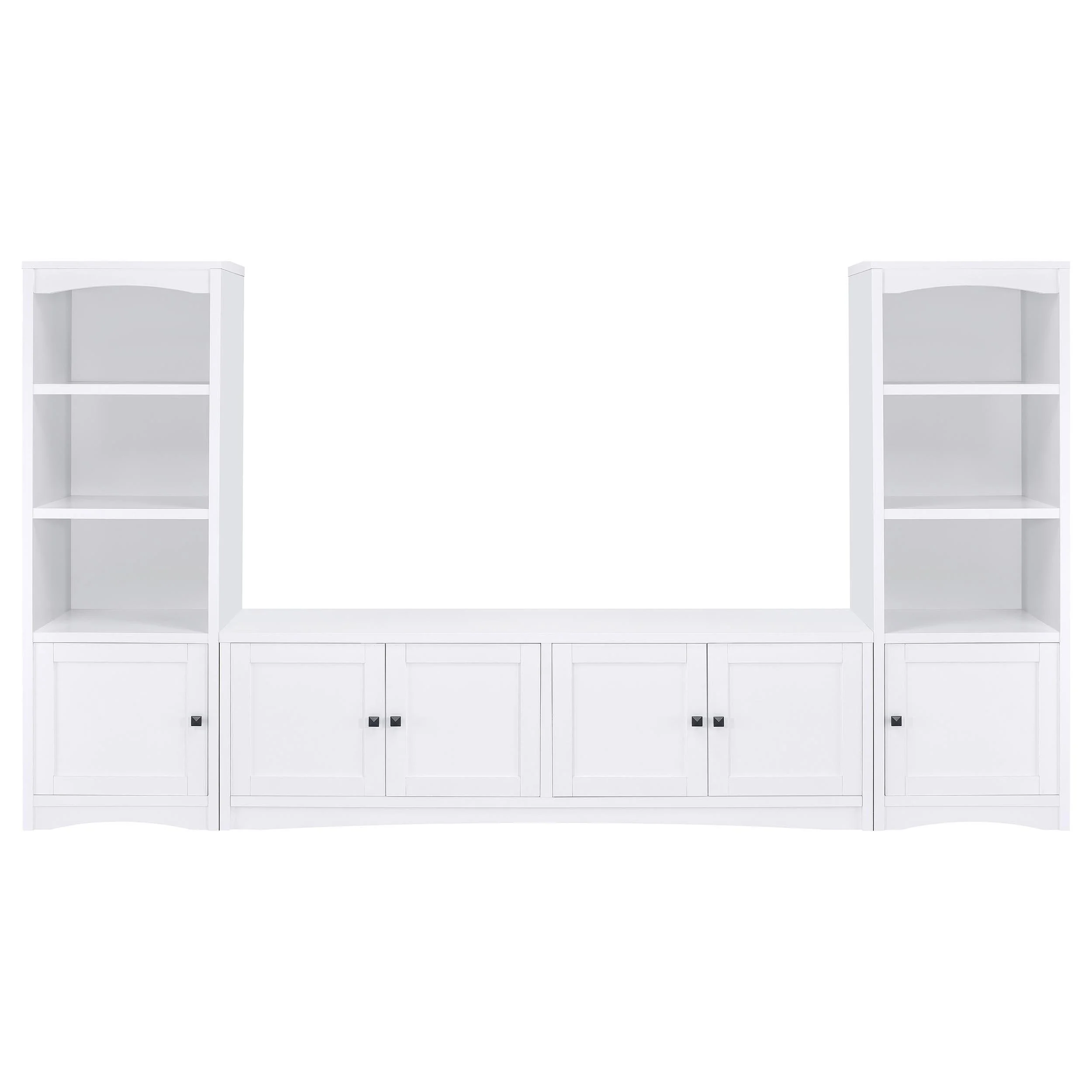 Laughlin White 3-Piece Entertainment Center TV Stand - Image 3