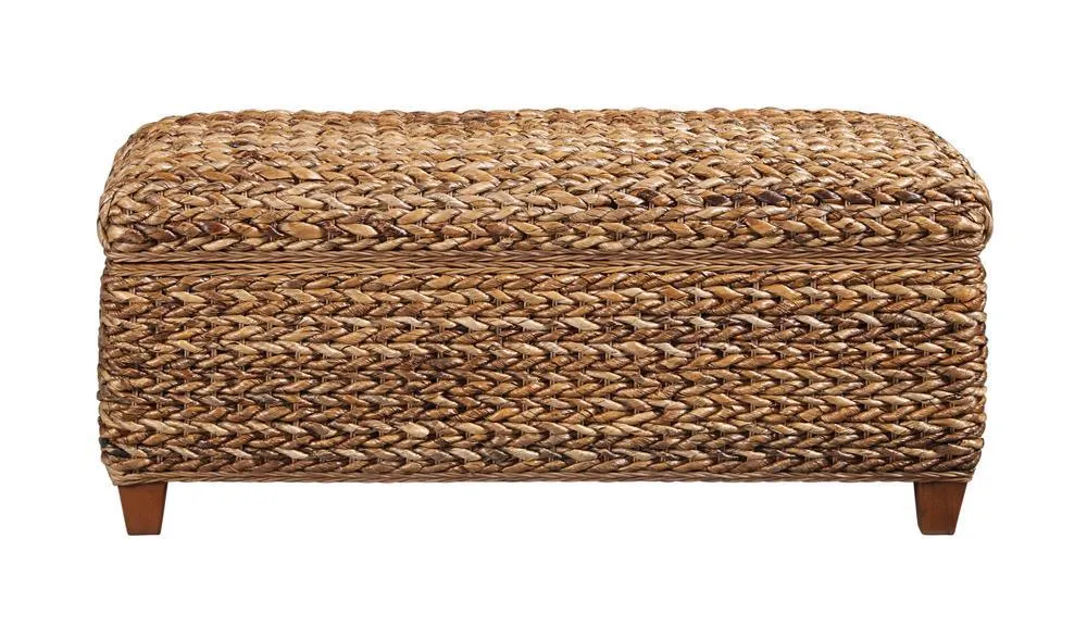 Laughton Amber Hand-Woven Storage Trunk - Image 3