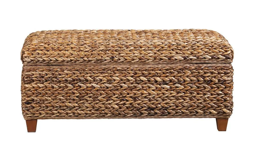 Laughton Amber Hand-Woven Storage Trunk - Image 4